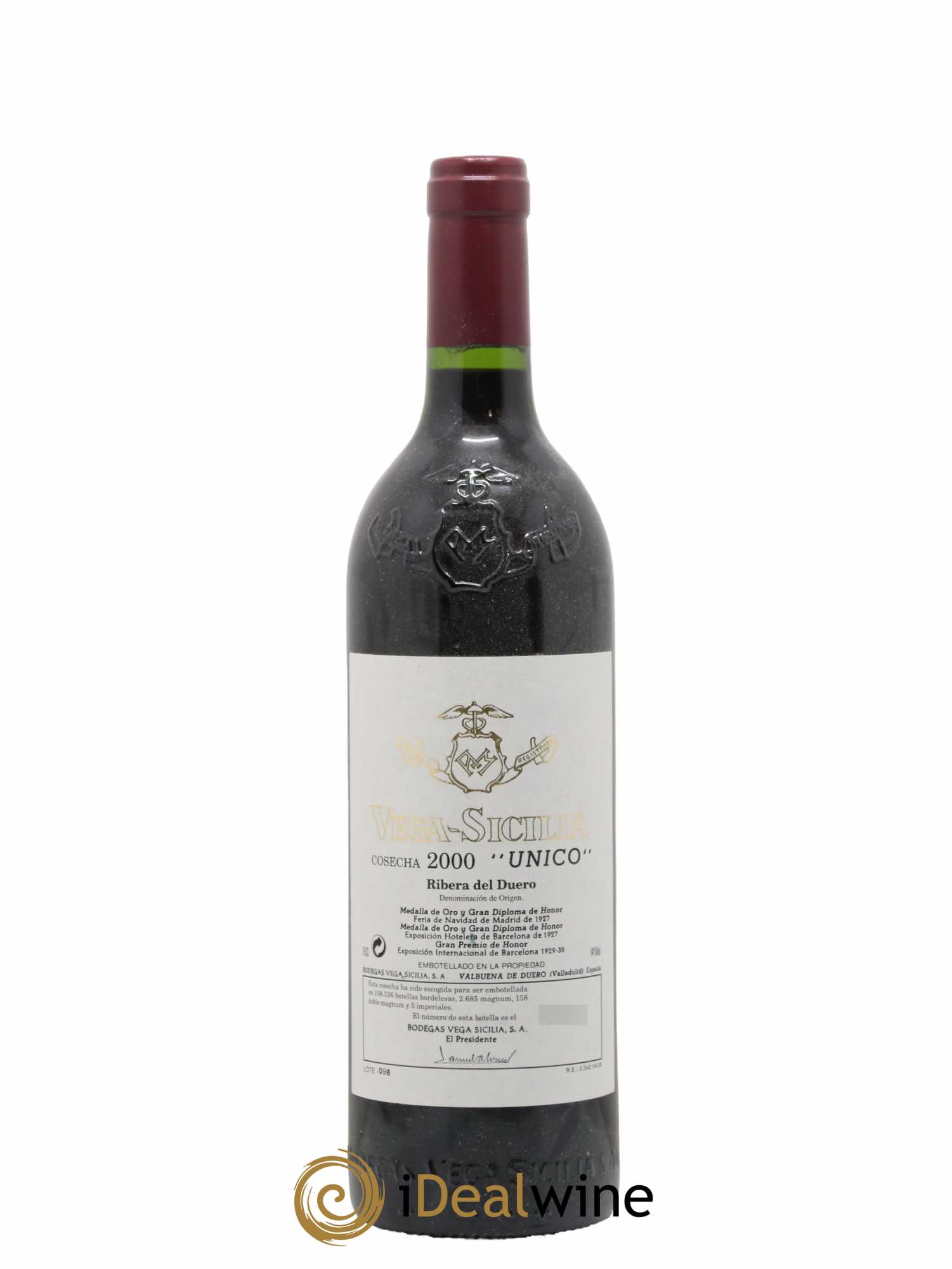 Ribera Del Duero DO Vega Sicilia Unico Famille Alvarez 2000 - Lot de 1 bouteille - 0