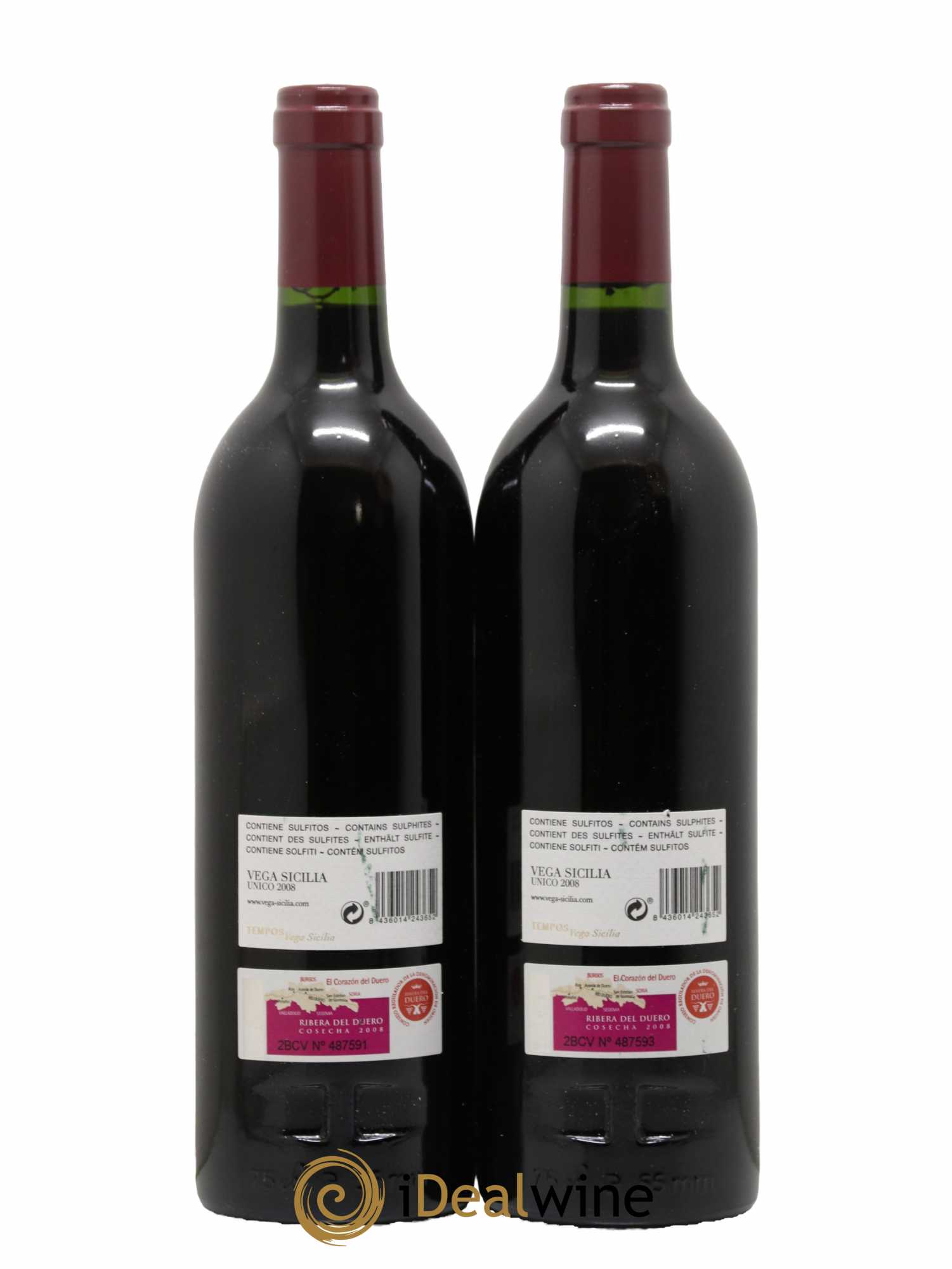 Ribera Del Duero DO Vega Sicilia Unico Famille Alvarez 2008 - Lot de 2 bouteilles - 1