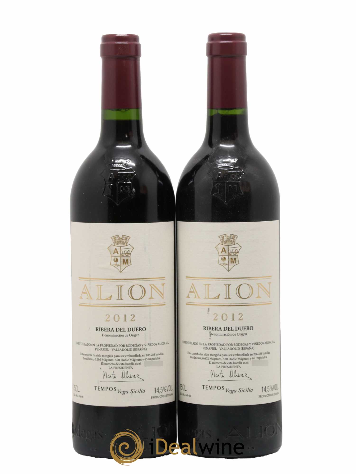 Ribera Del Duero DO Vega Sicilia Alion Famille Alvarez 2012 - Lotto di 2 bottiglie - 0