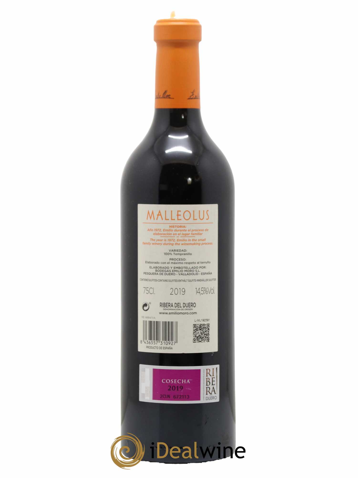 Ribera del Duero Malleolus Bodegas Emilio Moro 2019 - Lot de 1 bouteille - 1