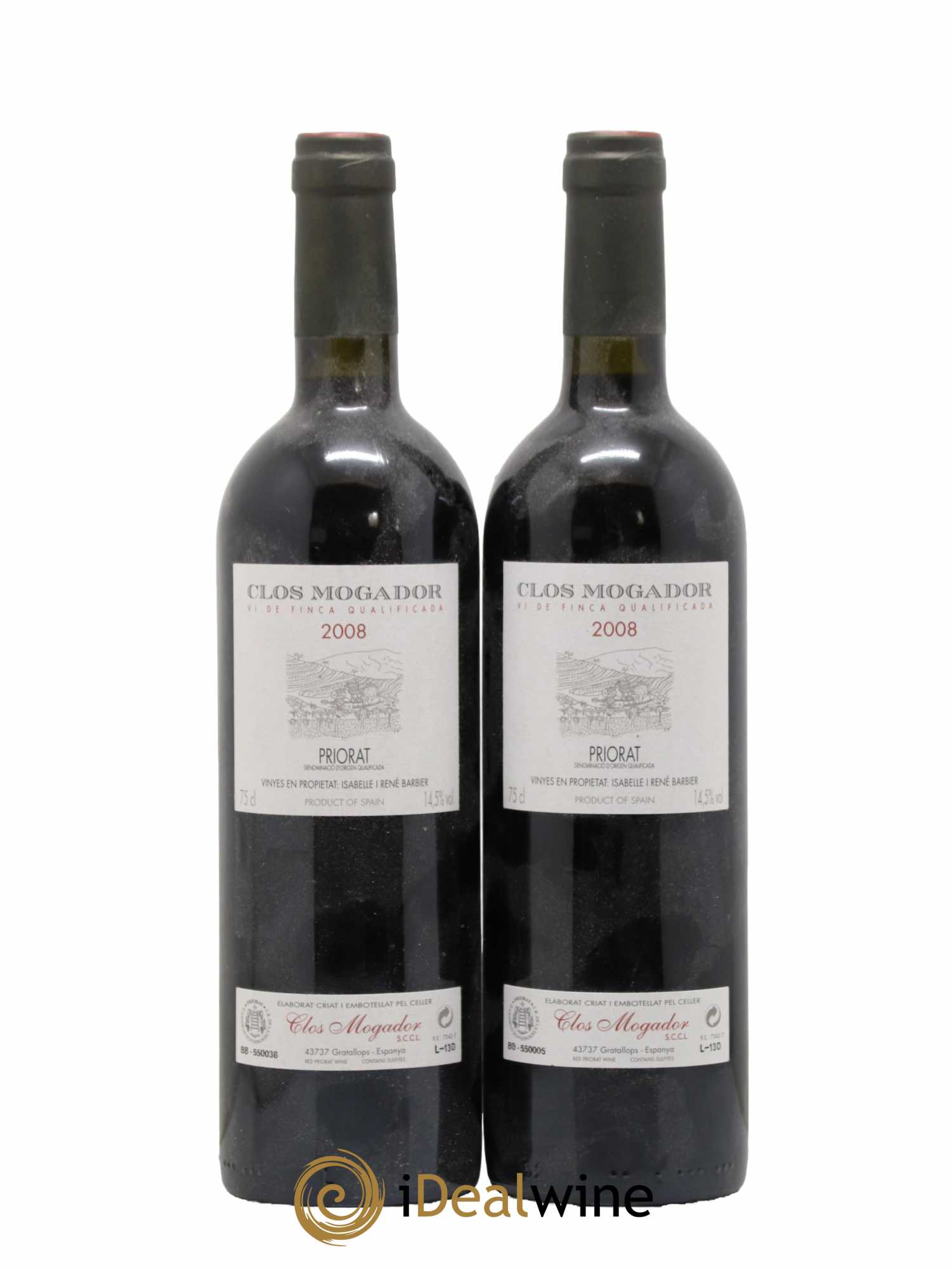 Priorat Clos Mogador DOCA René Barbier 2008 - Lot de 2 bouteilles - 0