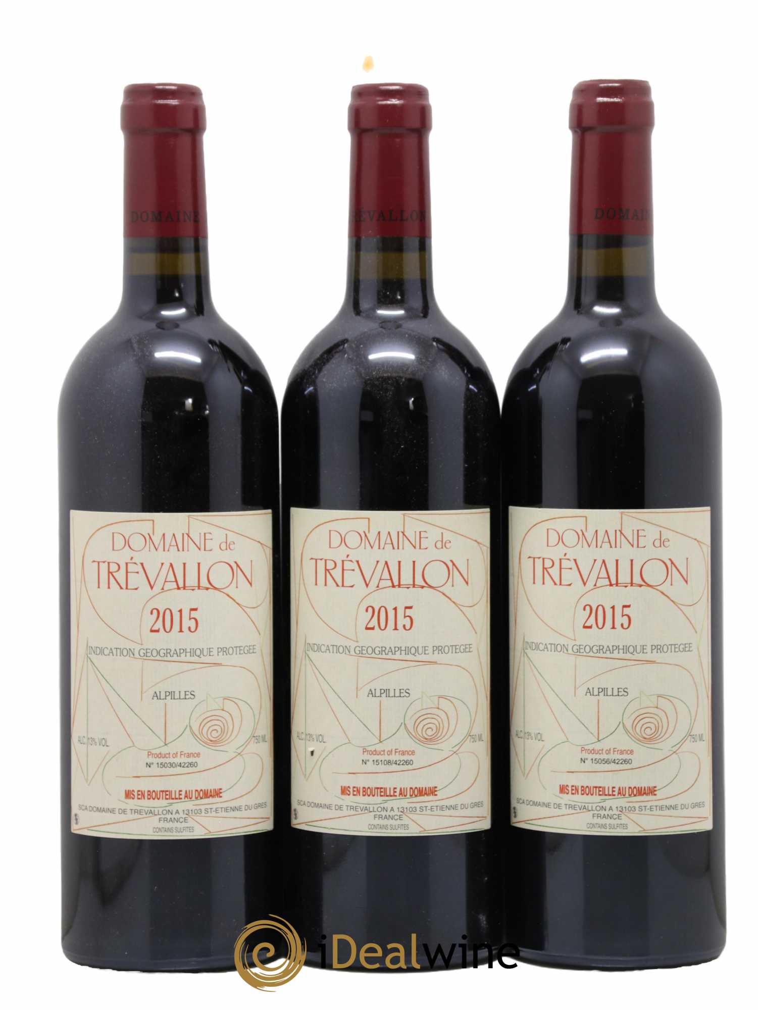 Alpilles Trévallon (Domaine de) Eloi Dürrbach 2015 - Lot de 3 bouteilles - 0