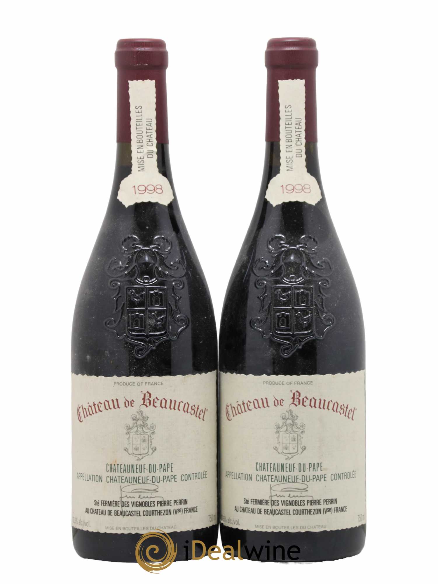 Châteauneuf-du-Pape Château de Beaucastel Famille Perrin 1998 - Lot de 2 bouteilles - 0