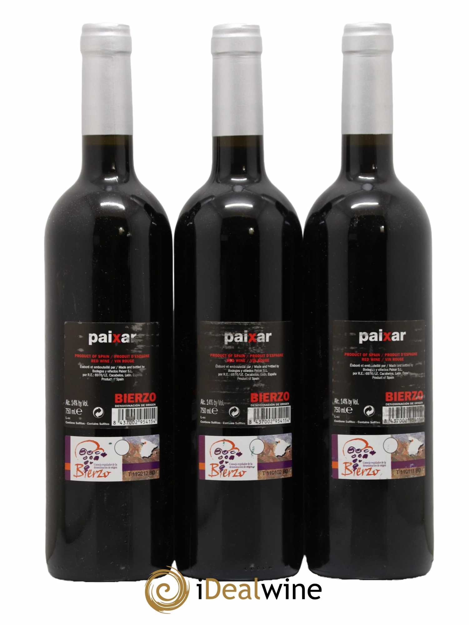 Bierzo DO Paixar Luna Beberide 2013 - Lot de 3 bouteilles - 1