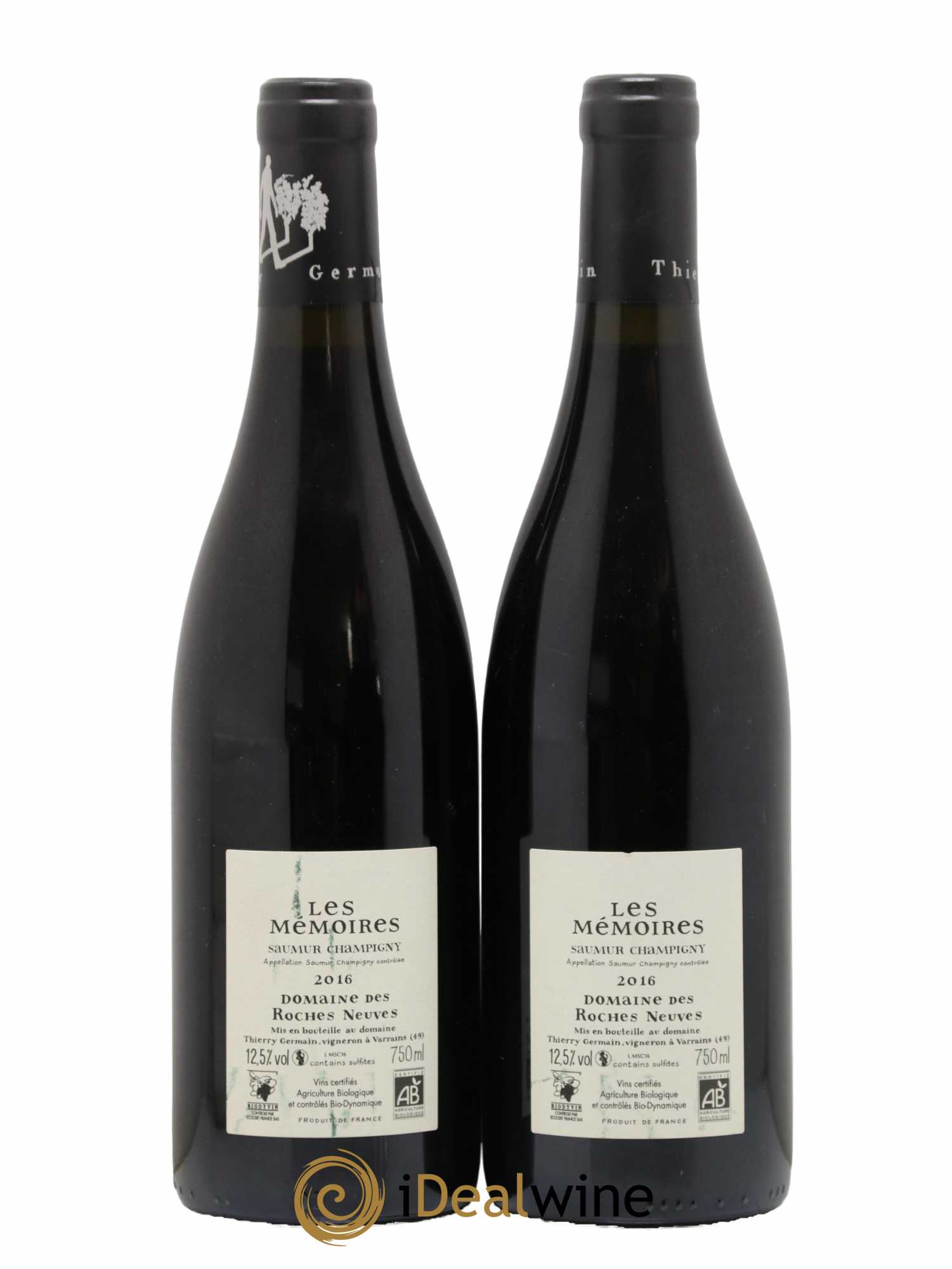 Saumur-Champigny Les Mémoires Domaine des Roches Neuves - Thierry Germain 2016 - Lot de 2 bouteilles - 1