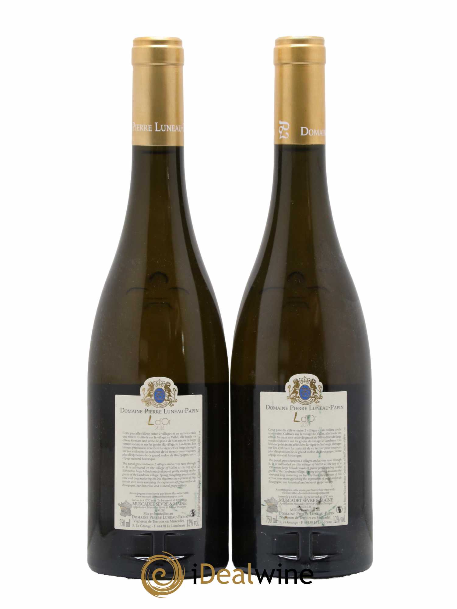 Muscadet-Sèvre-et-Maine L D'Or Luneau-Papin 2014 - Lot de 2 bouteilles - 1