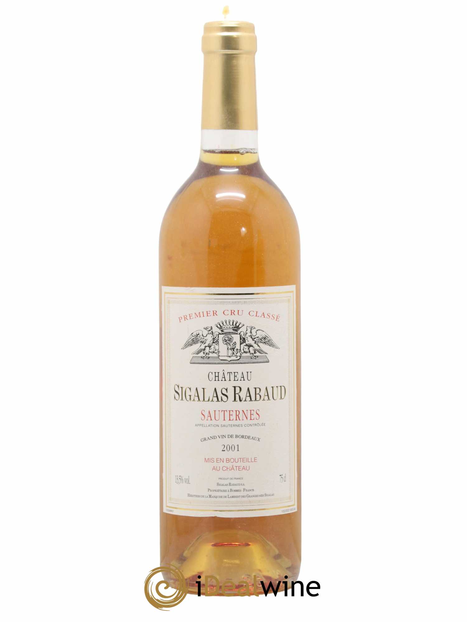 Château Sigalas Rabaud 1er Grand Cru Classé 2001 - Lotto di 1 bottiglia - 0