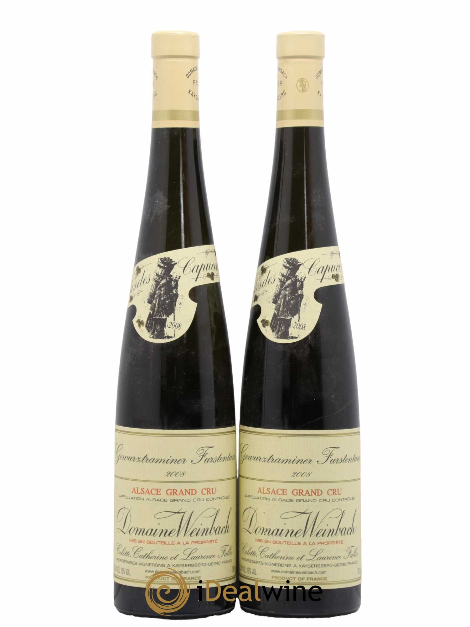 Alsace Grand Cru Gewurztraminer Furstentum Weinbach (Domaine) 2008 - Lot de 2 bouteilles - 0
