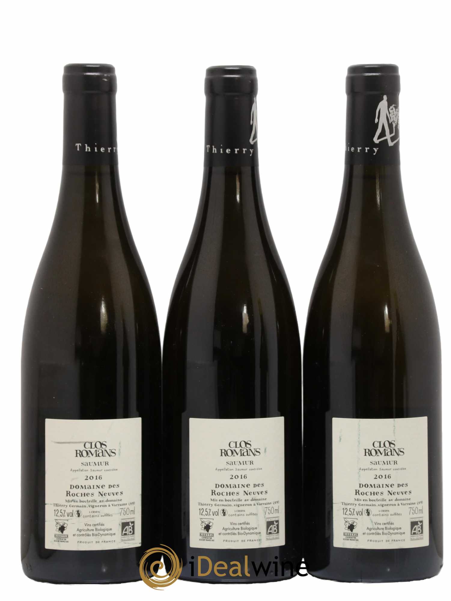 Saumur Clos Romans Domaine des Roches Neuves - Thierry Germain 2016 - Lot de 3 bouteilles - 1