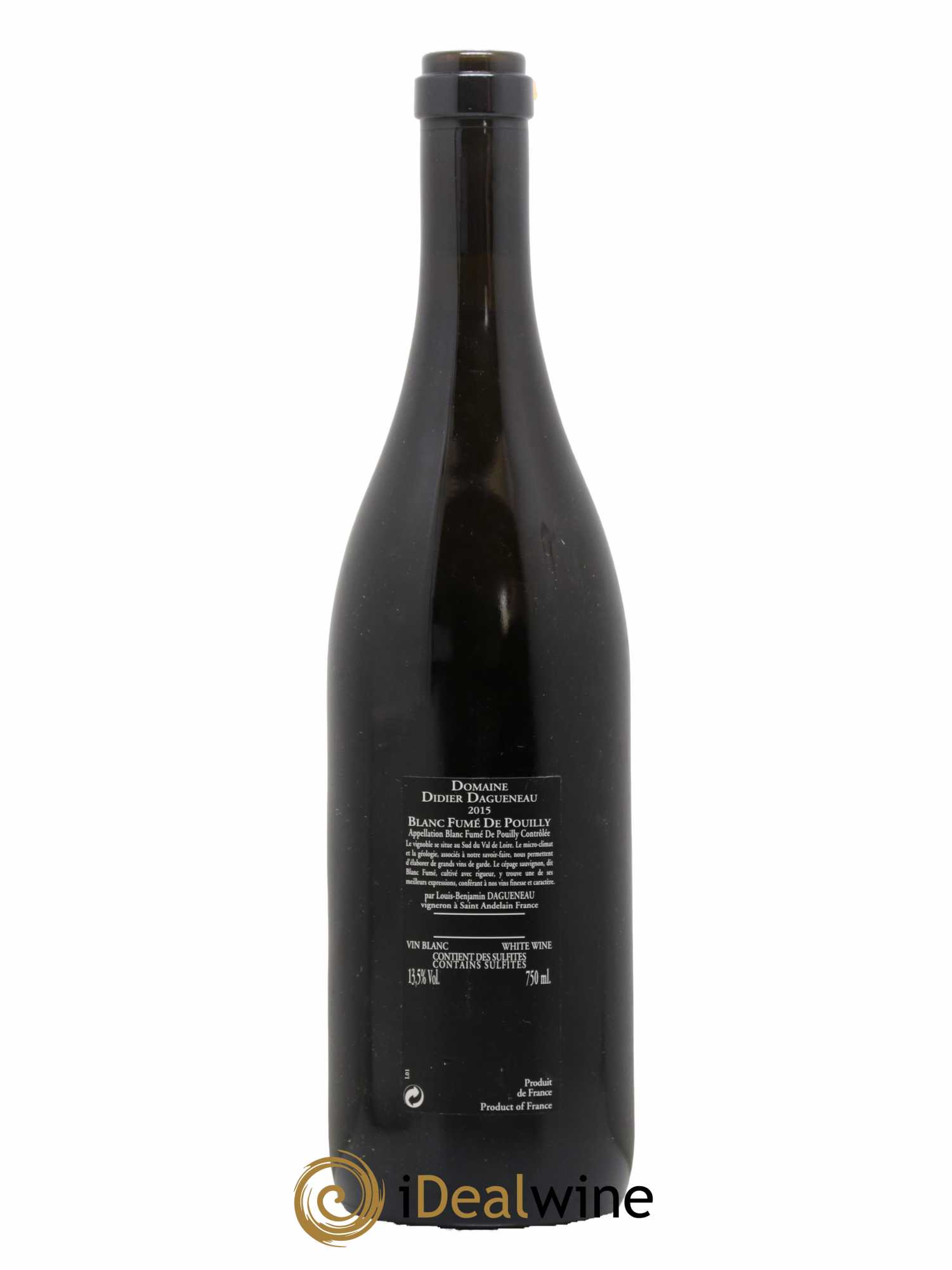 Vin de France (anciennement Pouilly-Fumé) Silex Dagueneau (Domaine Didier - Louis-Benjamin) 2015 - Lot de 1 bouteille - 1