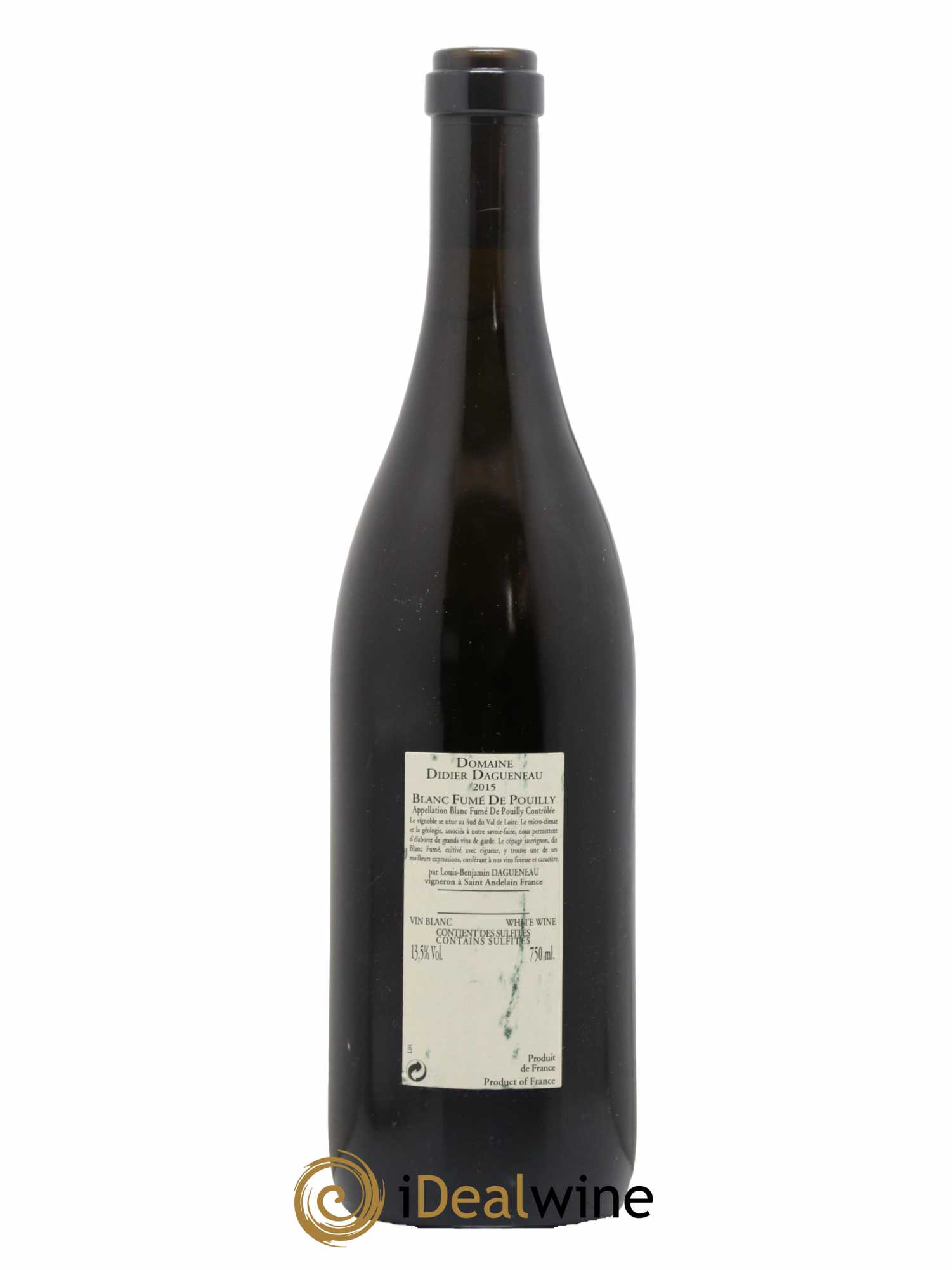 Vin de France (anciennement Pouilly-Fumé) Buisson Renard Dagueneau (Domaine Didier - Louis-Benjamin) 2015 - Lot de 1 bouteille - 1