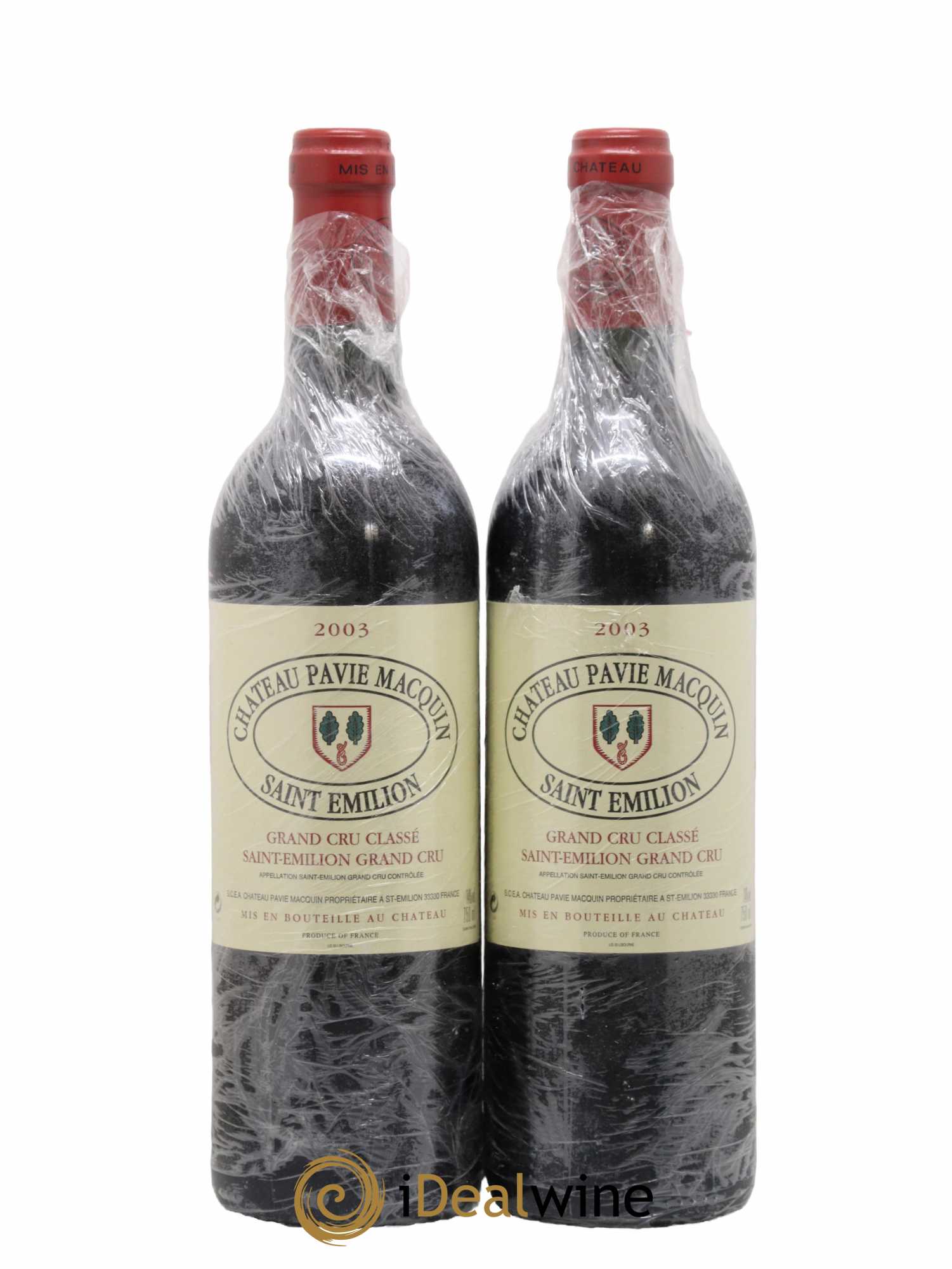 Château Pavie Macquin 1er Grand Cru Classé B 2003 - Lot de 2 bouteilles - 0