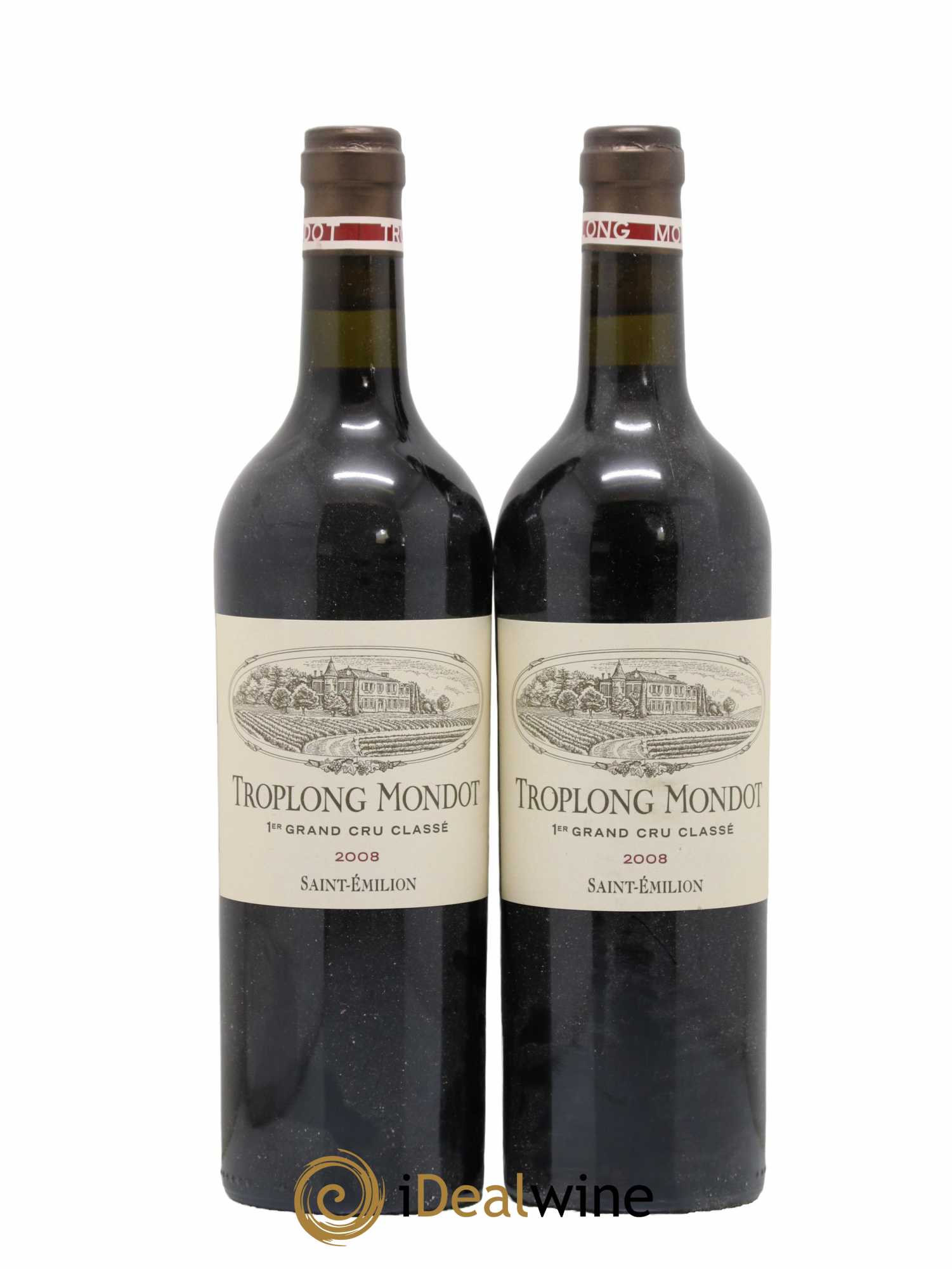 Château Troplong Mondot 1er Grand Cru Classé B 2008 - Lot de 2 bouteilles - 0