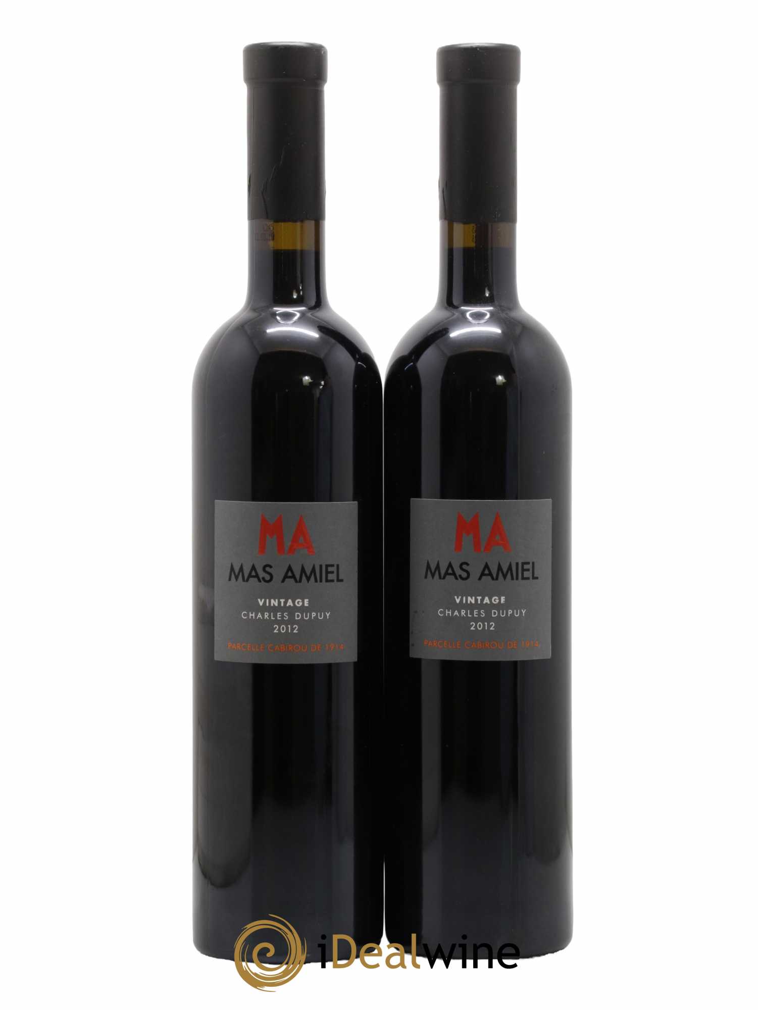 Maury Vin Doux Naturel Mas Amiel Vintage Cuvee Charles Dupuy 2012 - Lot de 2 bouteilles - 0
