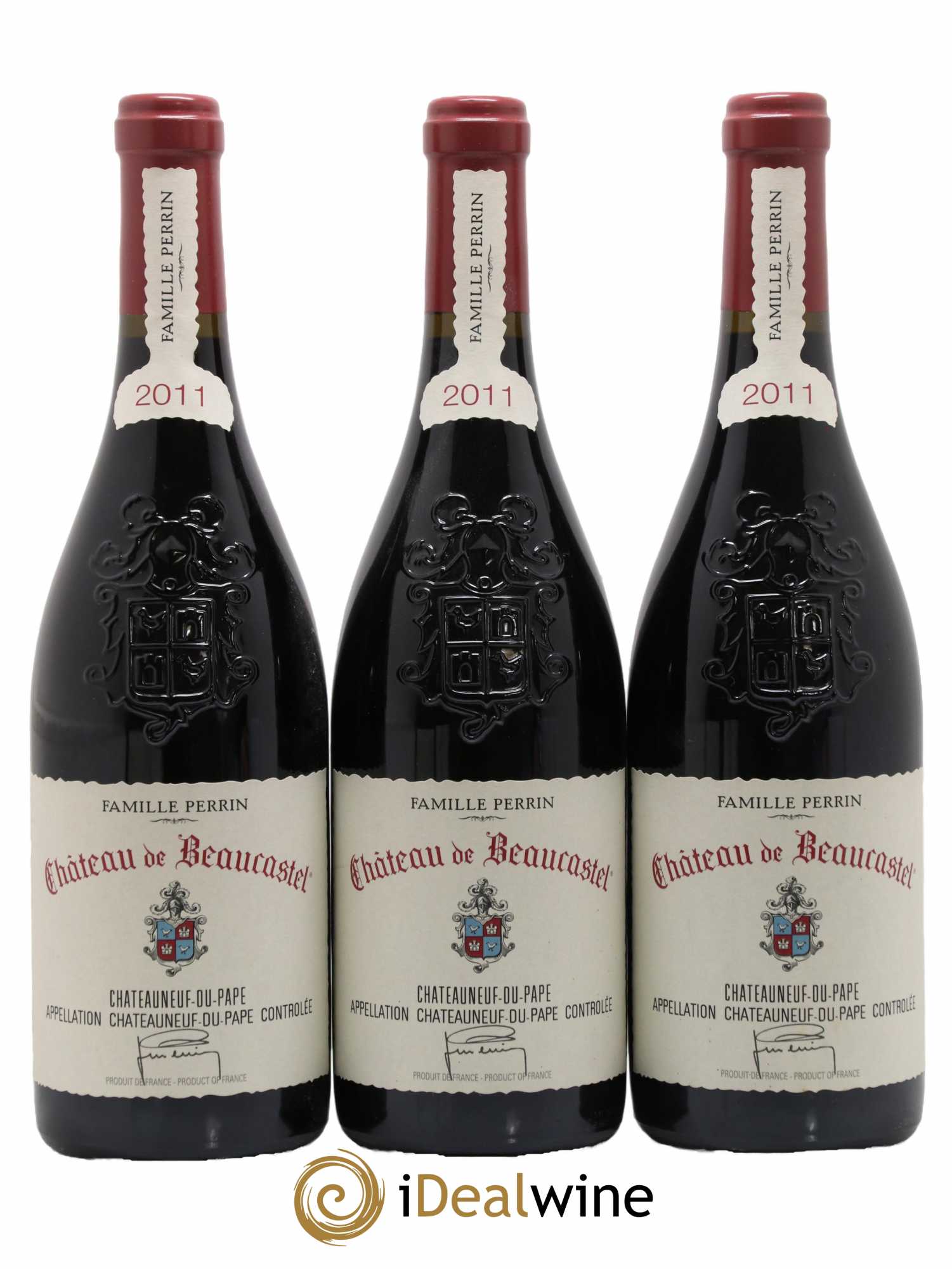 Châteauneuf-du-Pape Château de Beaucastel Famille Perrin 2011 - Lot de 3 bouteilles - 0