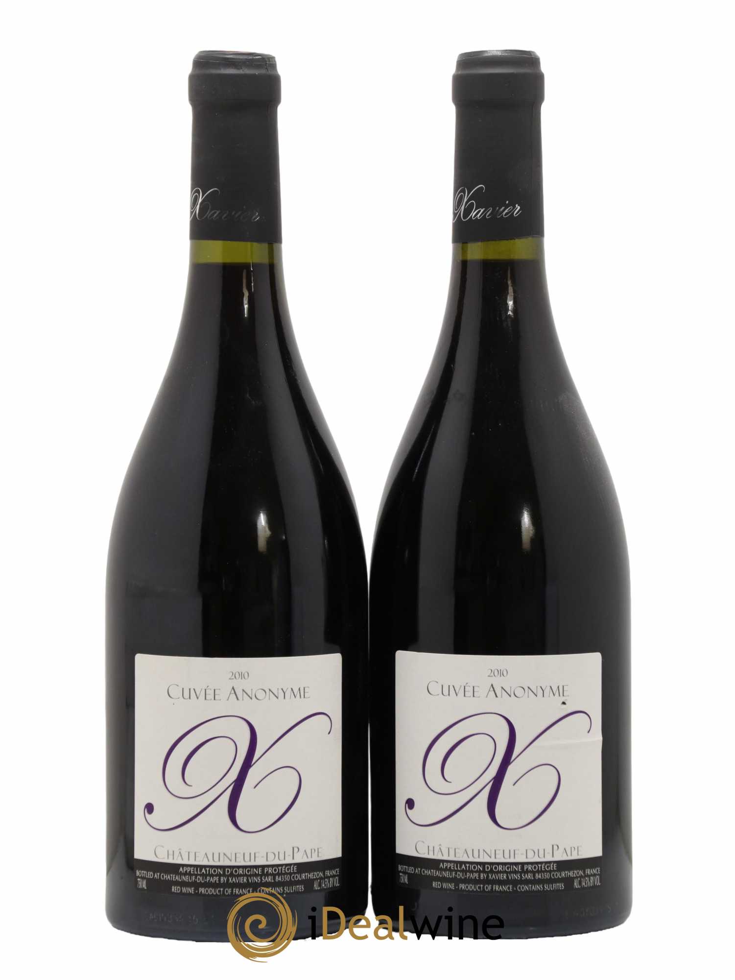 Châteauneuf-du-Pape Cuvee Anonyme Xavier Vignon 2010 - Lot de 2 bouteilles - 0