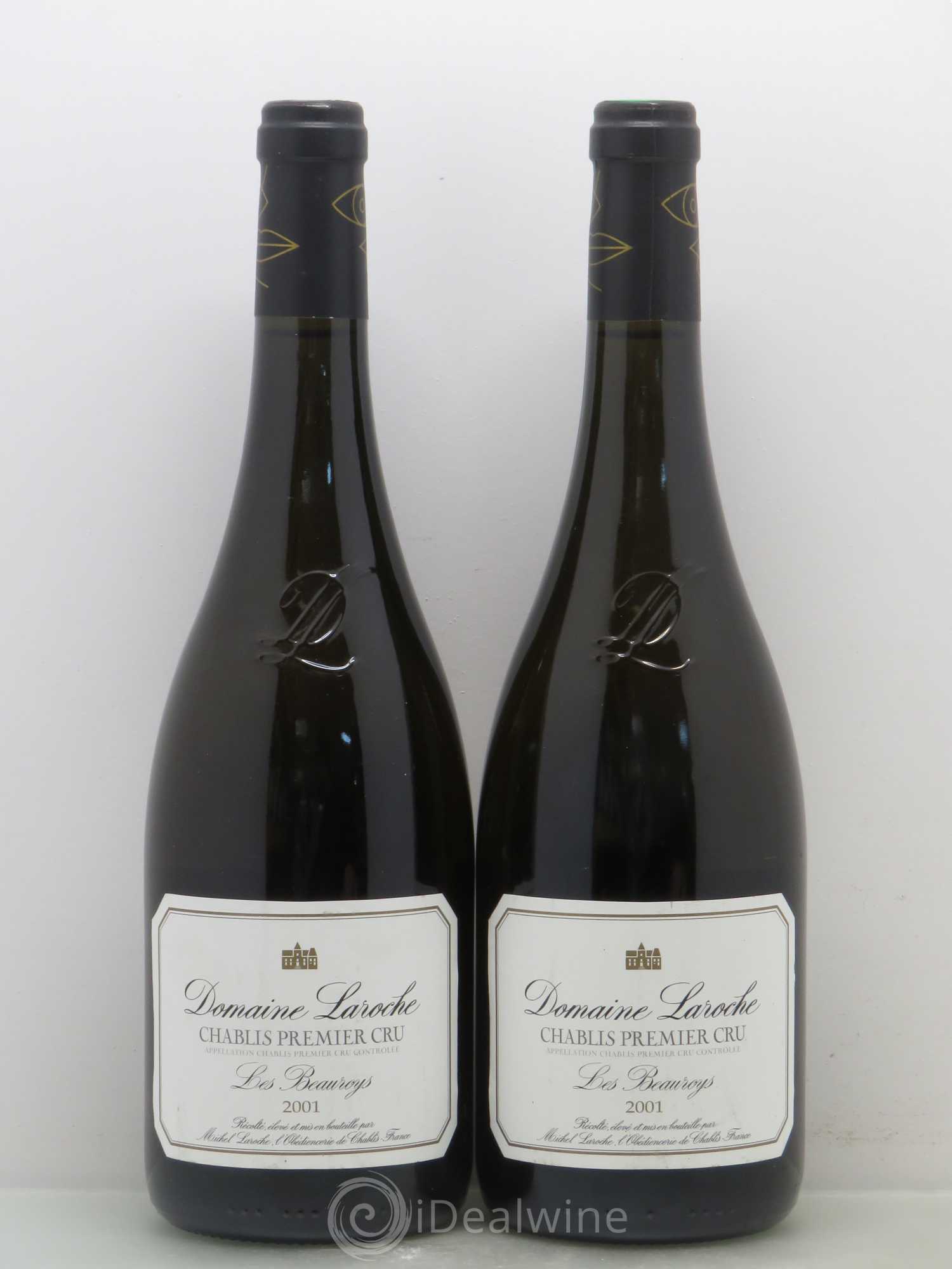 Chablis 1er Cru Les Beauroys Domaine Laroche (sans prix de réserve) 2001 - Lot de 2 bouteilles - 0