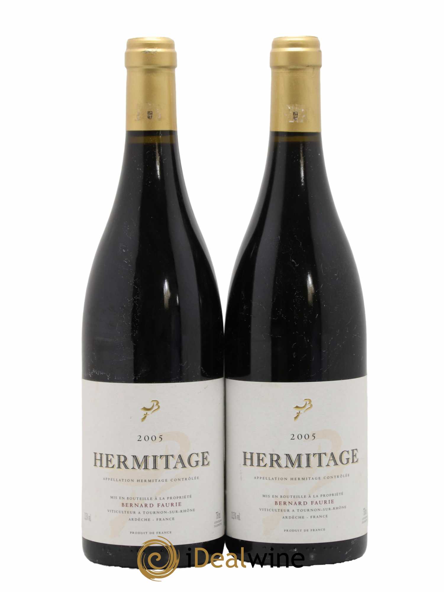 Hermitage Bessards Méal (capsule dorée) Bernard Faurie 2005 - Lot de 2 bouteilles - 0