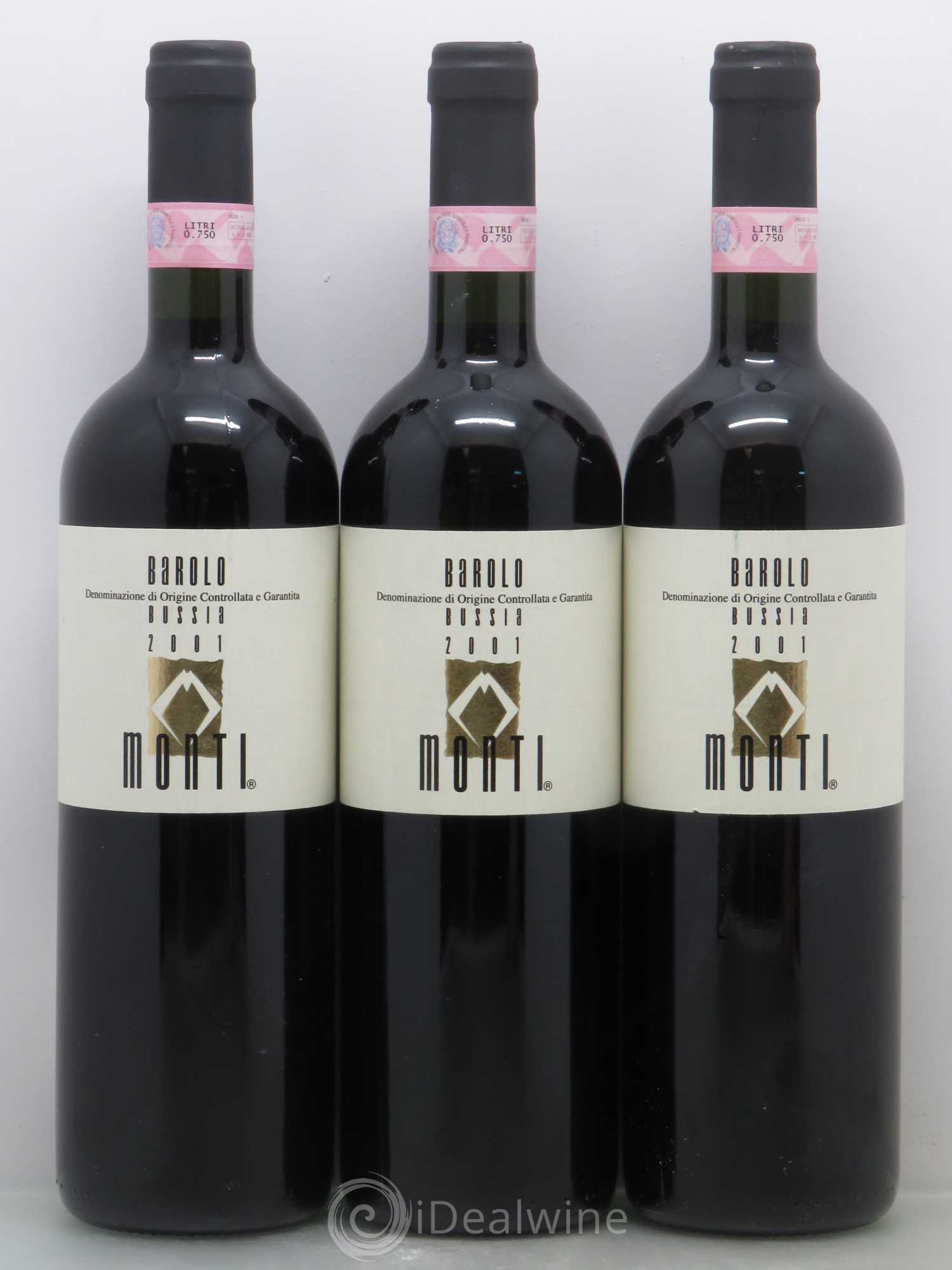 Barolo Monti Bussia 2001 - Lot de 3 bouteilles - 0