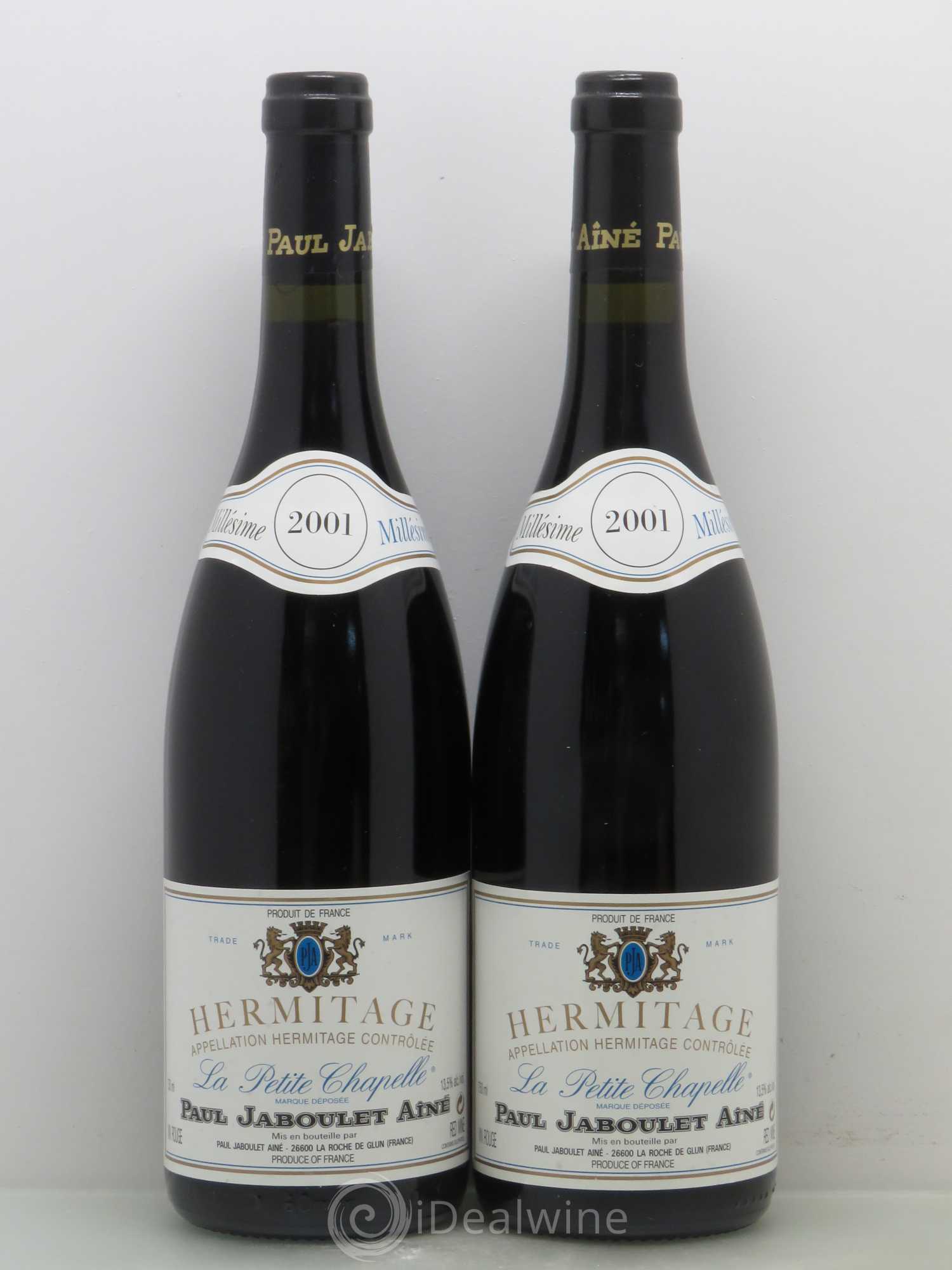Hermitage La Petite Chapelle Paul Jaboulet Ainé 2001 - Lot de 2 bouteilles - 0