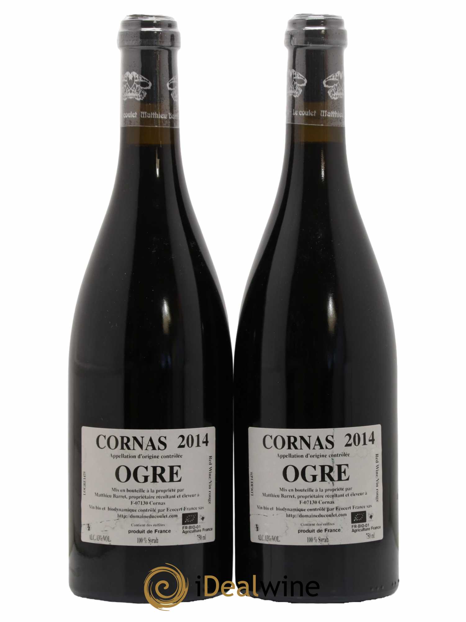 Cornas Ogre Coulet (Domaine du) - Matthieu Barret 2014 - Lot de 2 bouteilles - 1