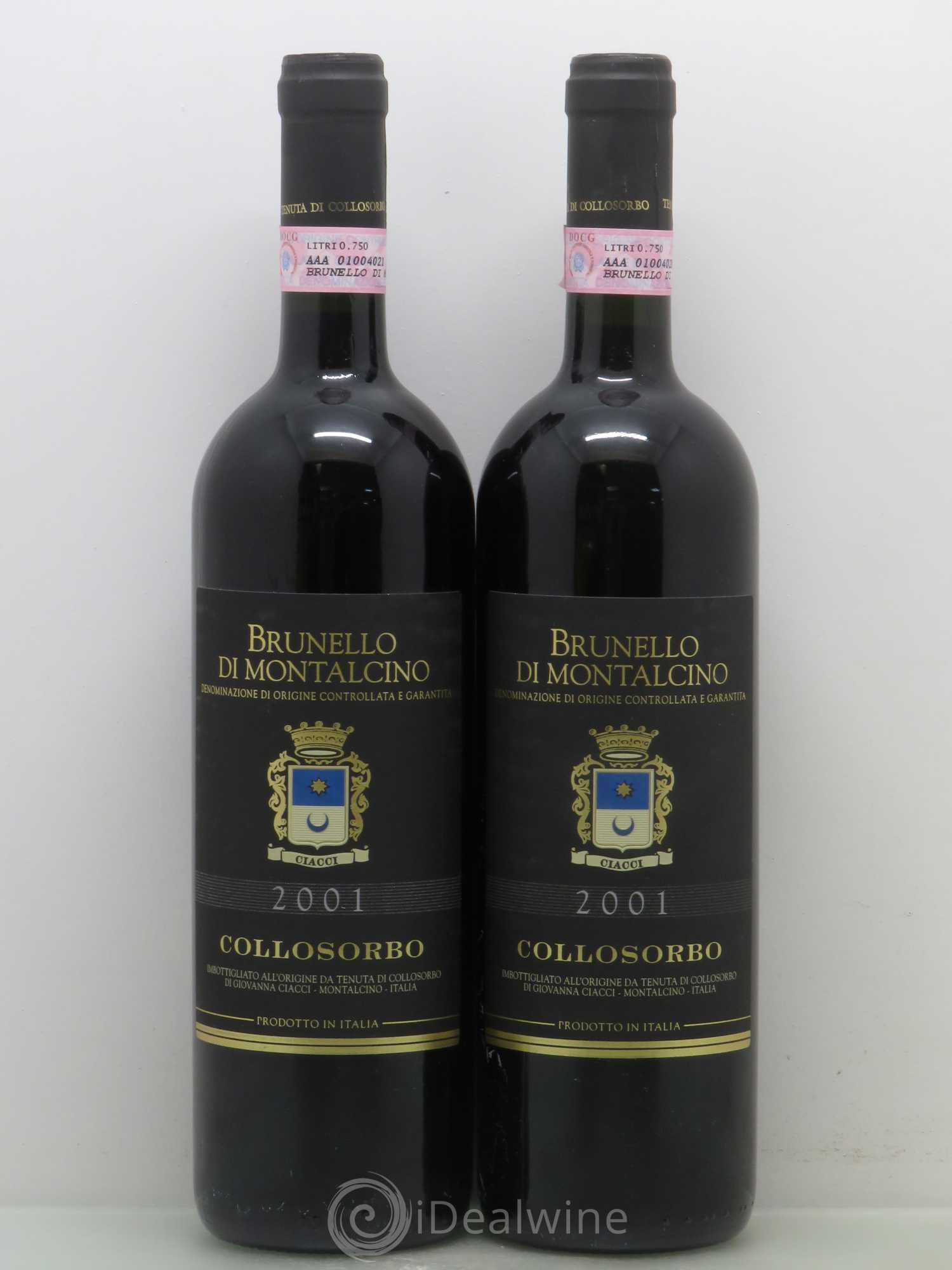 Brunello di Montalcino Tenuta di Collosorbo 2001 - Lot de 2 bouteilles - 0
