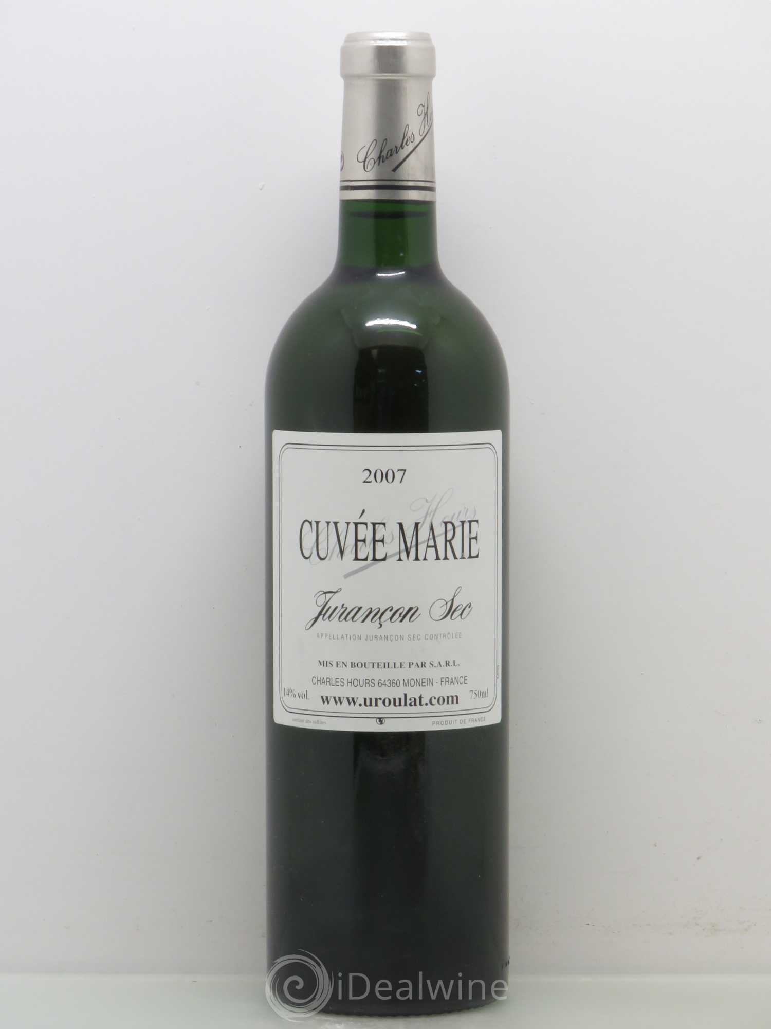 Jurançon Sec Uroulat Cuvée Marie Charles Hours 2007 - Lot de 1 bouteille - 0