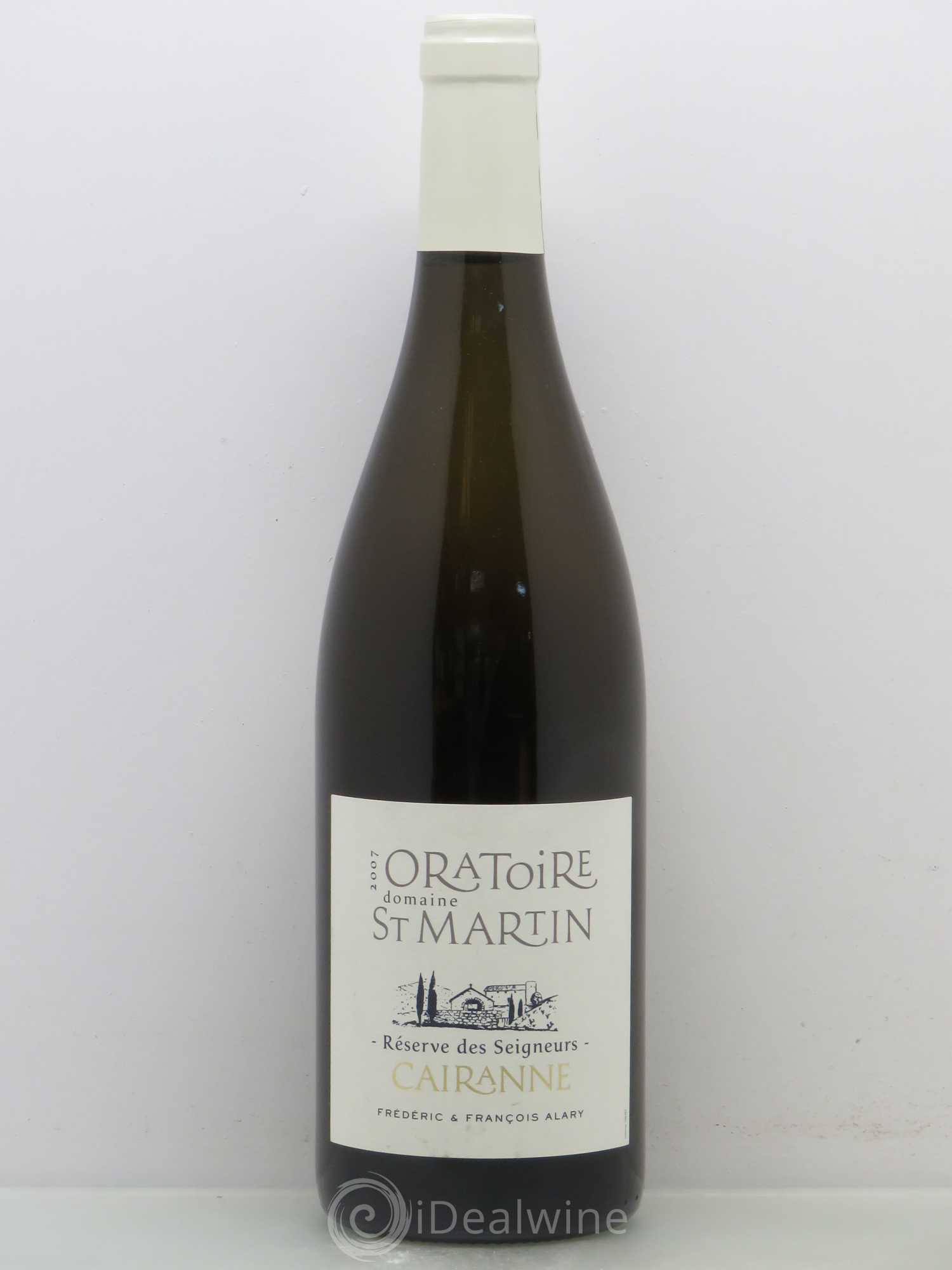 Cairanne Réserve des Seigneurs Oratoire Saint-Martin - Frédéric et François Alary 2007 - Lot de 1 bouteille - 0