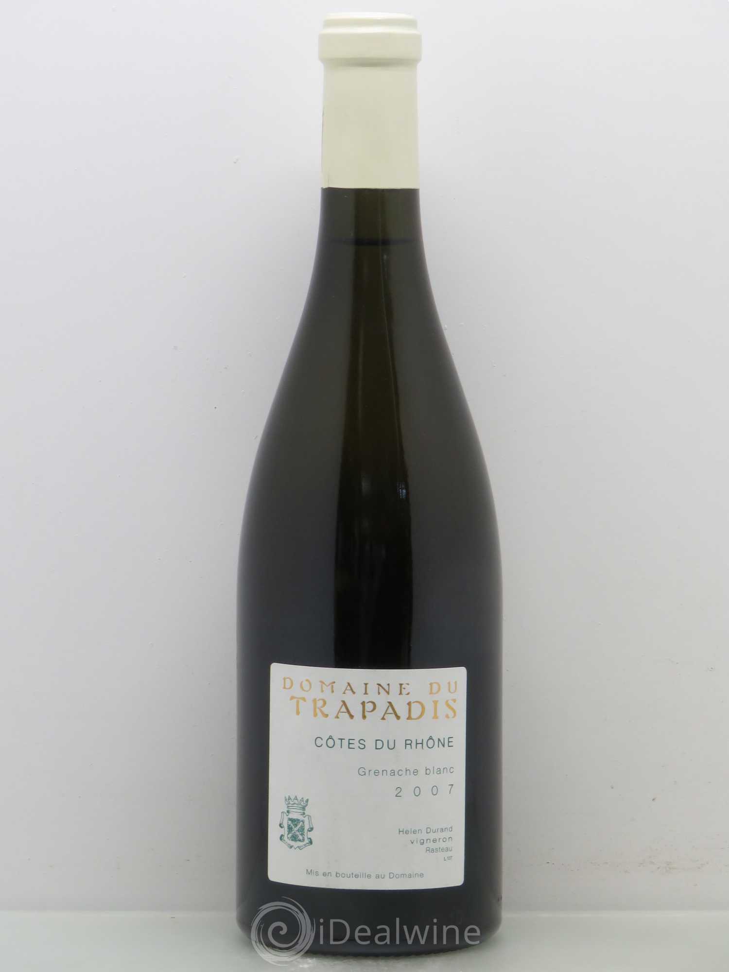 Côtes-du-Rhône Domaine Trapadis Grenache blanc 2007 - Posten von 1 Flasche - 0