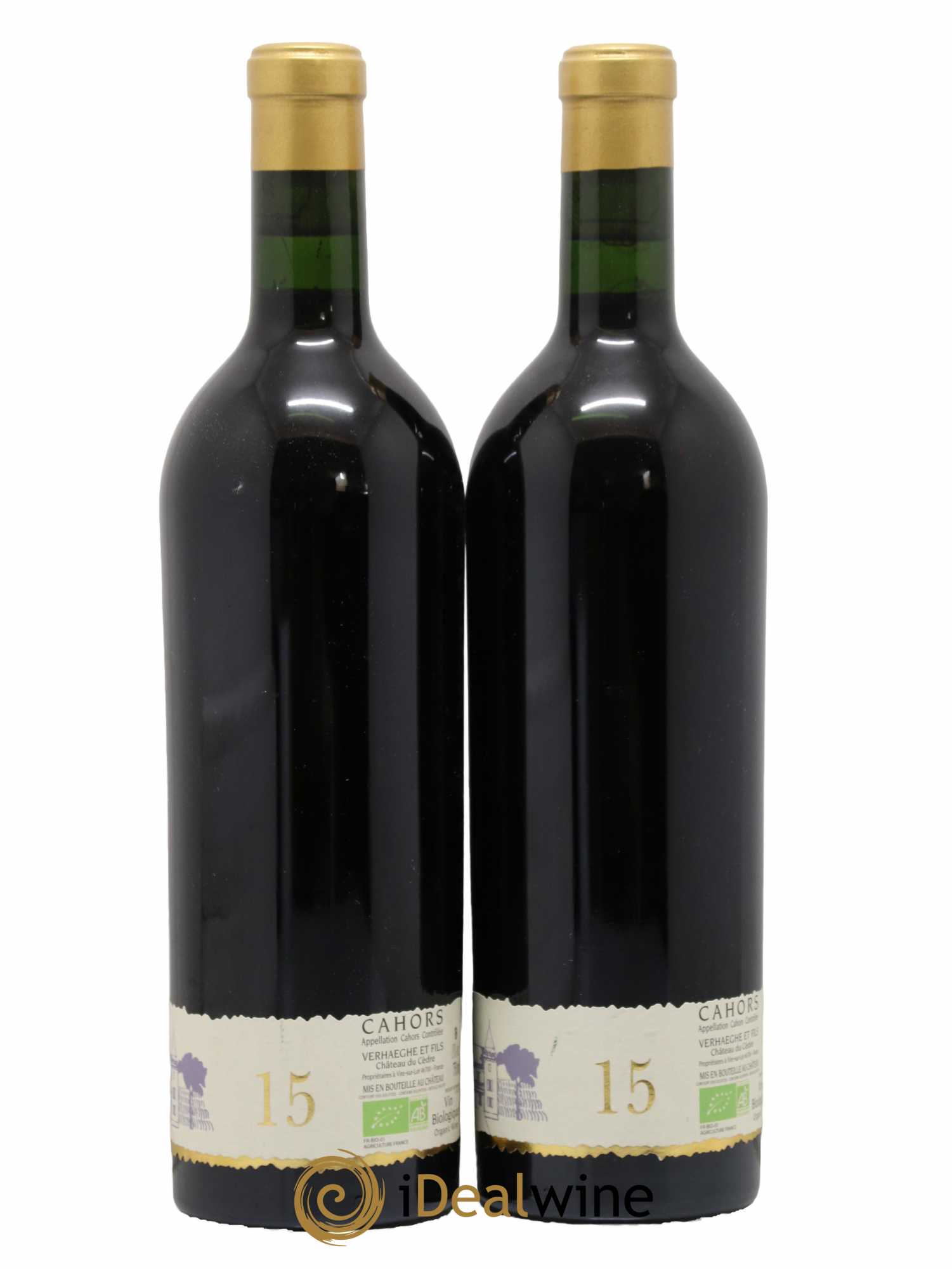 Cahors Château du Cèdre GC Pascal et Jean-Marc Verhaeghe 2015 - Lot de 2 bouteilles - 1