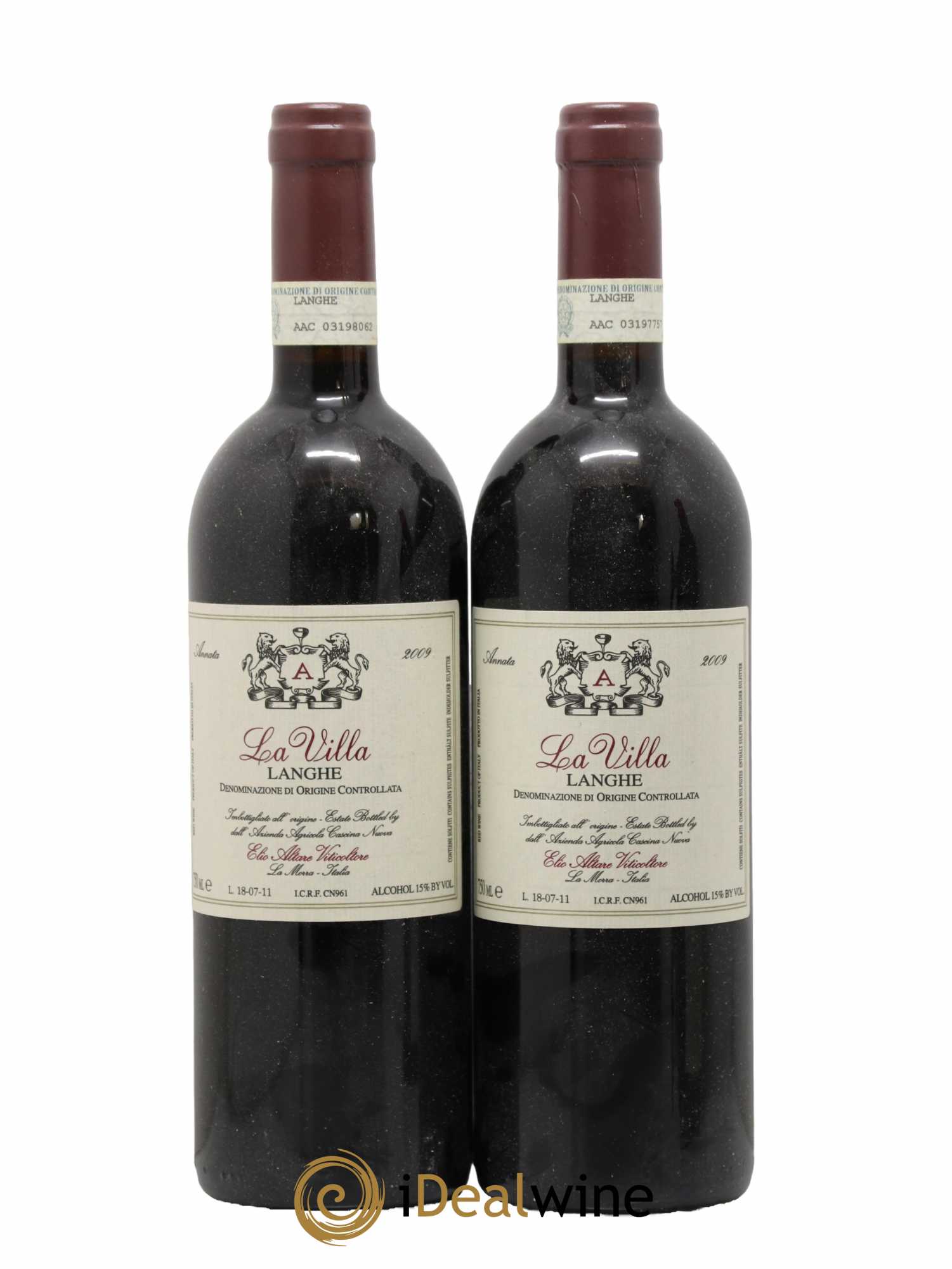 Langhe DOC La Villa Elio Altare 2009 - Lot de 2 bouteilles - 0