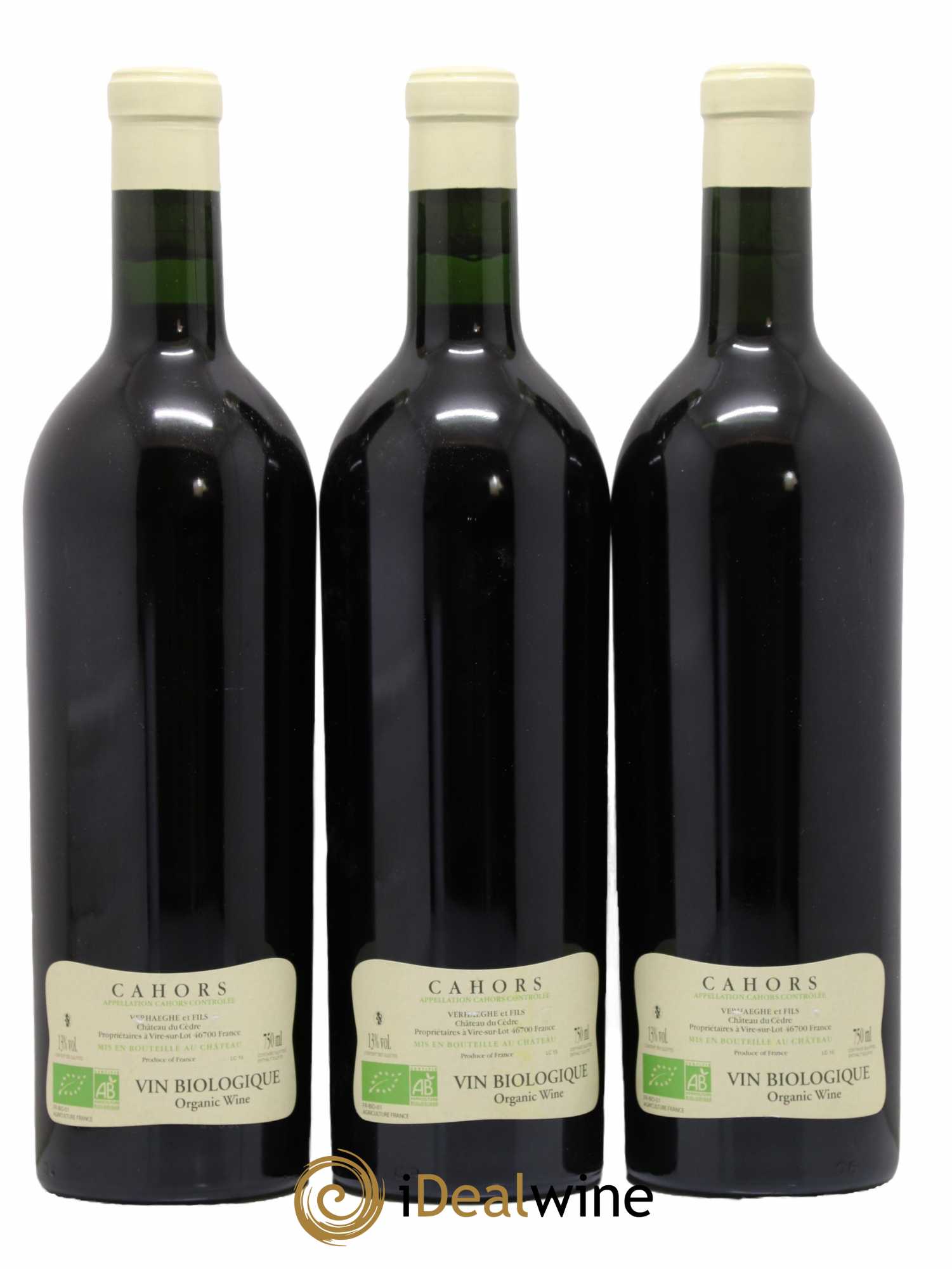 Cahors Château du Cèdre Cuvée Le Cèdre Pascal et Jean-Marc Verhaeghe 2015 - Lot de 3 bouteilles - 1