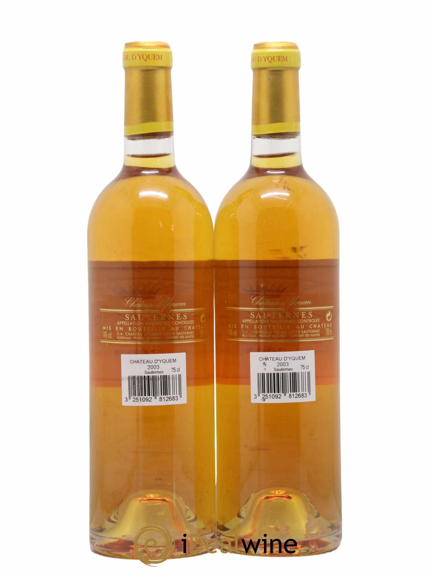 Château d' Yquem 1er Cru Classé Supérieur 2003 - Lotto di 2 bottiglie - 1