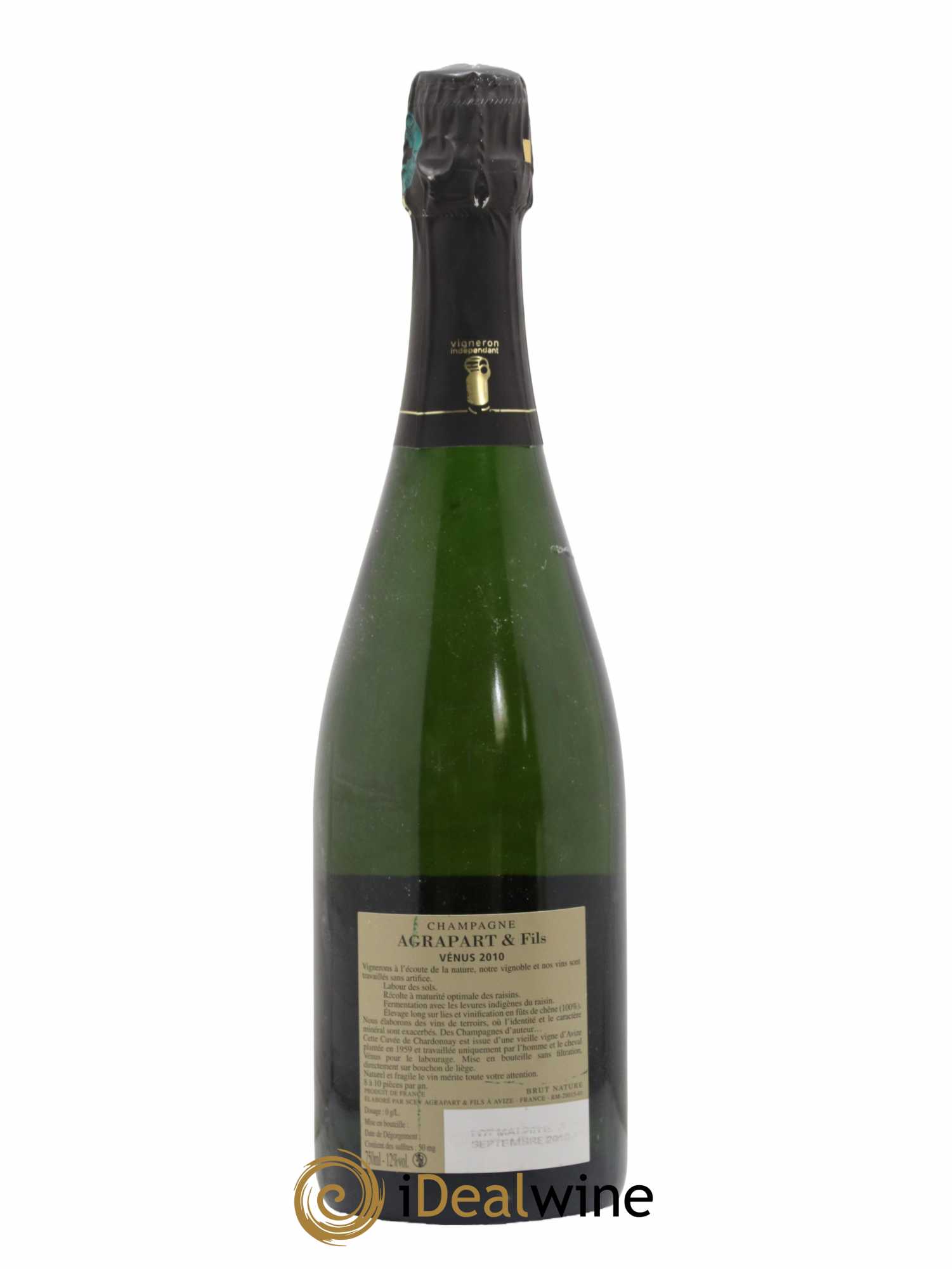 Vénus Blanc de Blancs Brut Nature Pascal Agrapart 2010 - Lot de 1 bouteille - 1