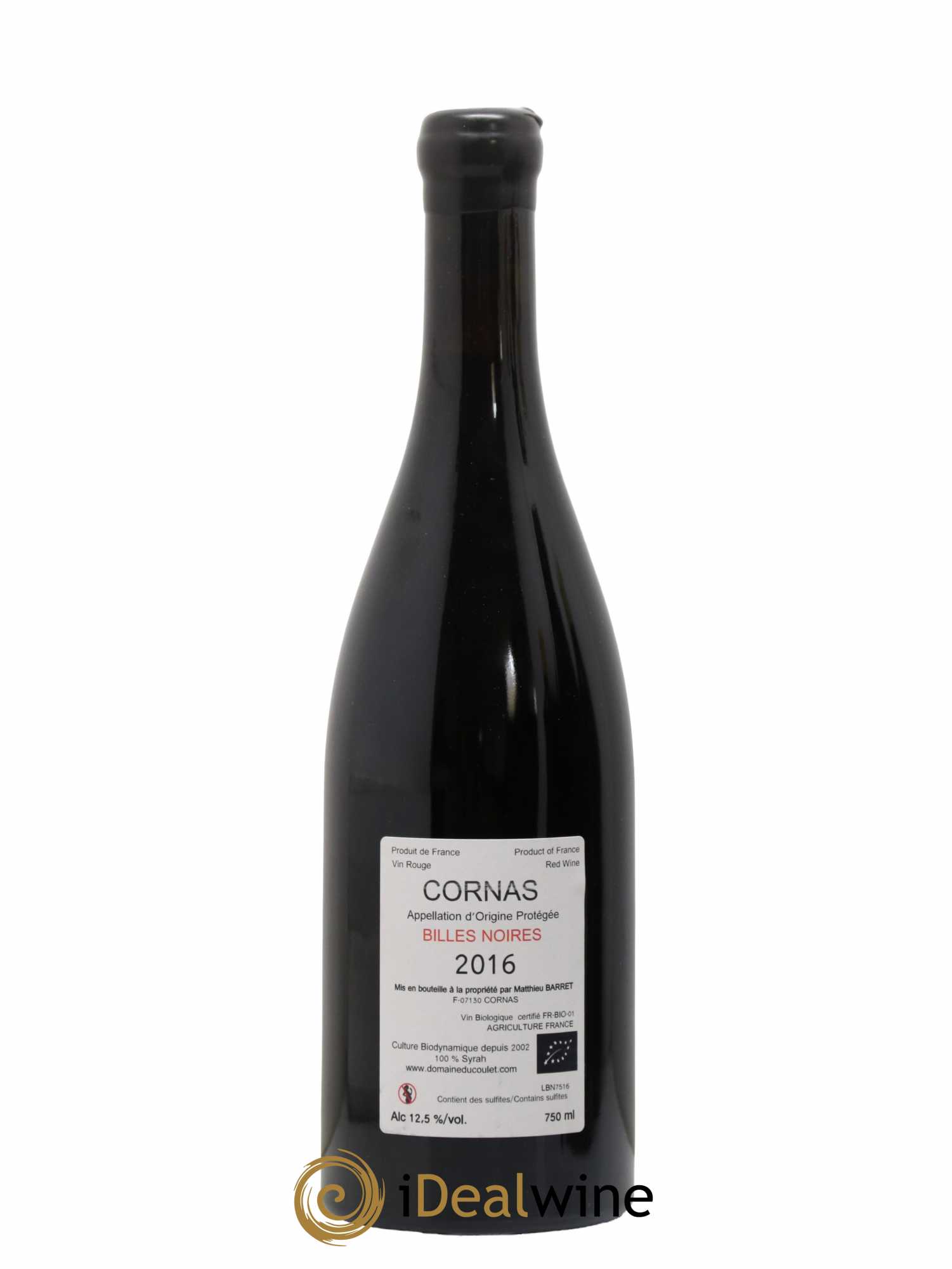 Cornas Billes Noires Coulet (Domaine du) - Matthieu Barret 2016 - Lot de 1 bouteille - 1