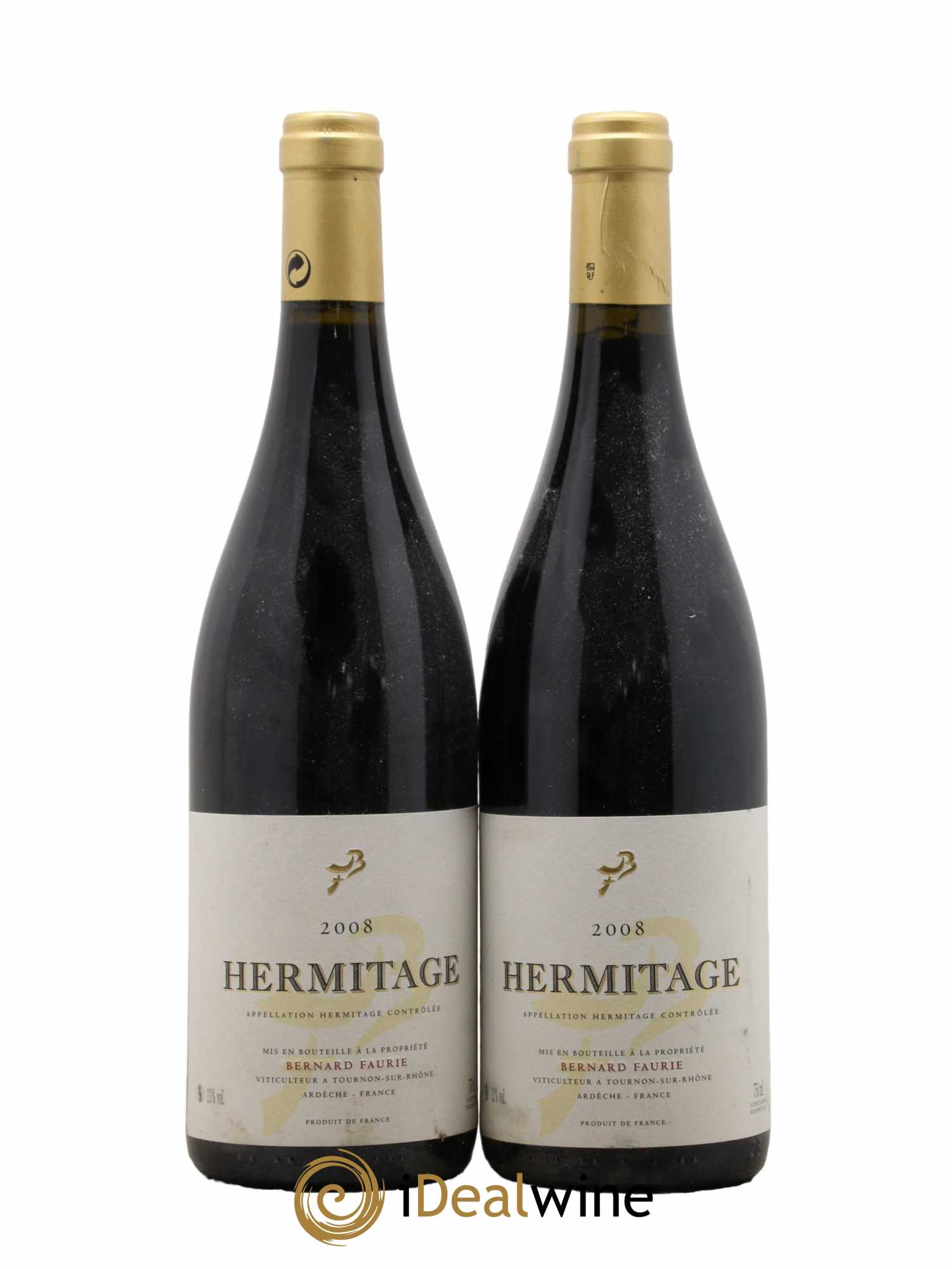 Hermitage Bessards Méal (capsule dorée) Bernard Faurie 2008 - Lot de 2 bouteilles - 0