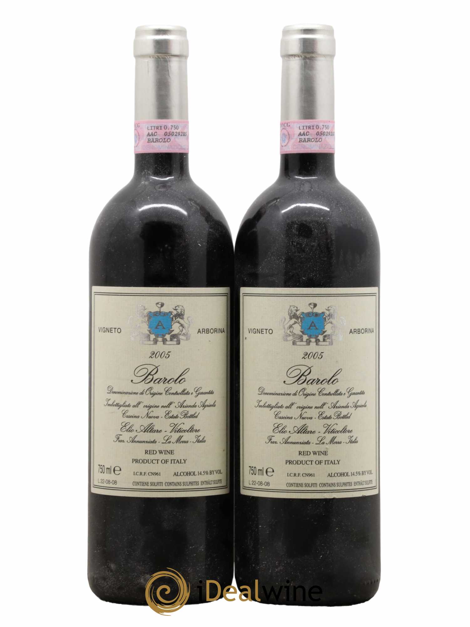 Barolo DOCG Vigneto Arborina Elio Altare 2005 - Lot de 2 bouteilles - 0
