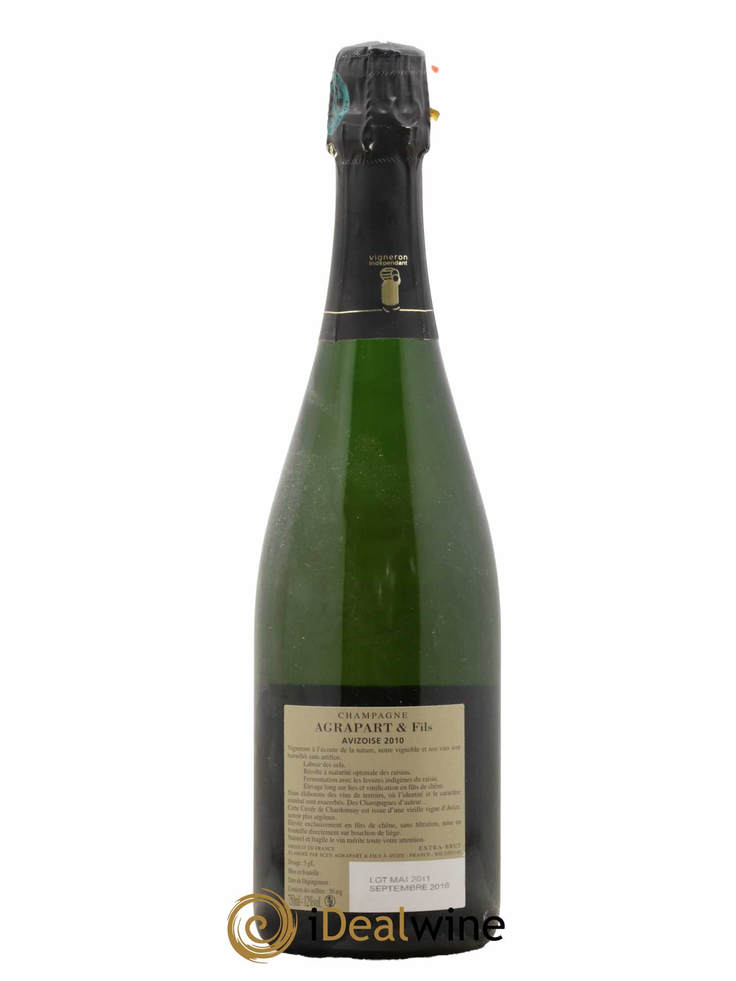 Avizoise Blanc de Blancs Brut Nature Pascal Agrapart 2010 - Lot de 1 bouteille - 1