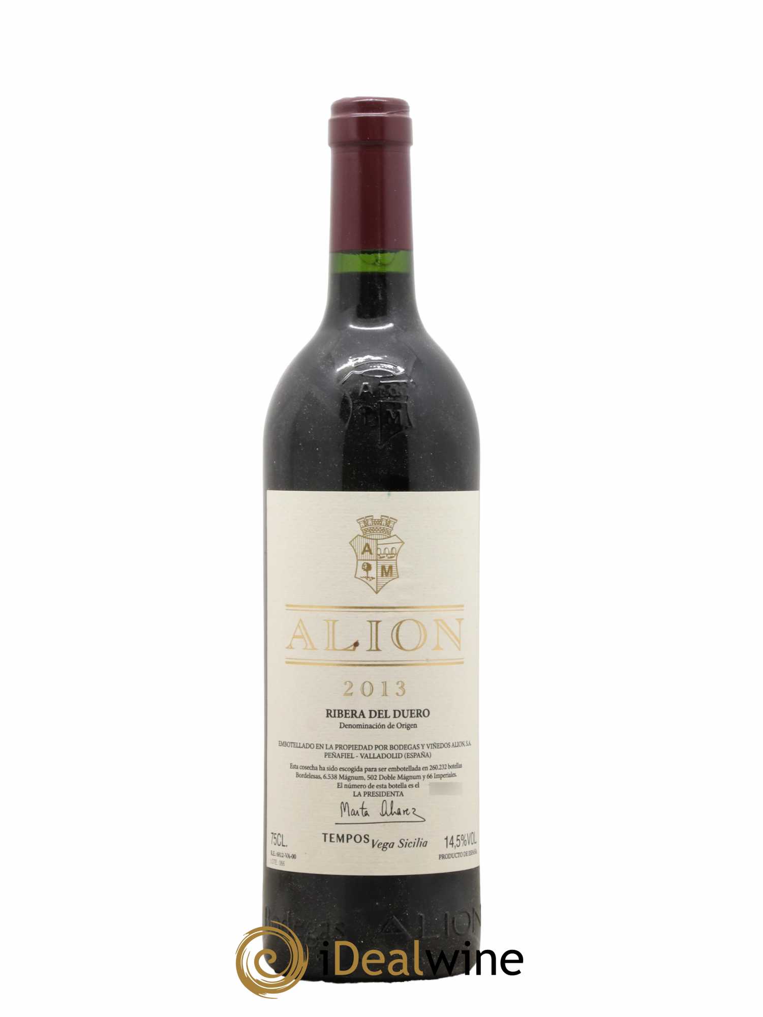 Ribera Del Duero DO Vega Sicilia Alion Famille Alvarez 2013 - Lot de 1 bouteille - 0
