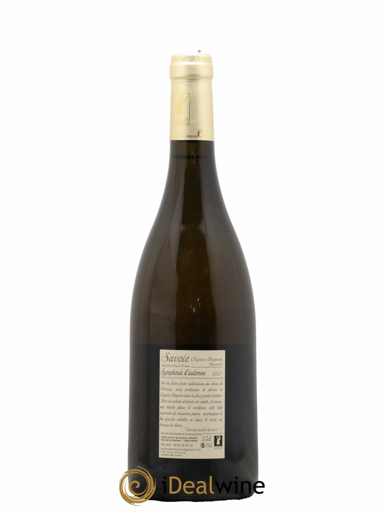 Vin de Savoie Chignin Bergeron Symphonie D'Automne Domaine Trosset 2017 - Lot de 1 bouteille - 1