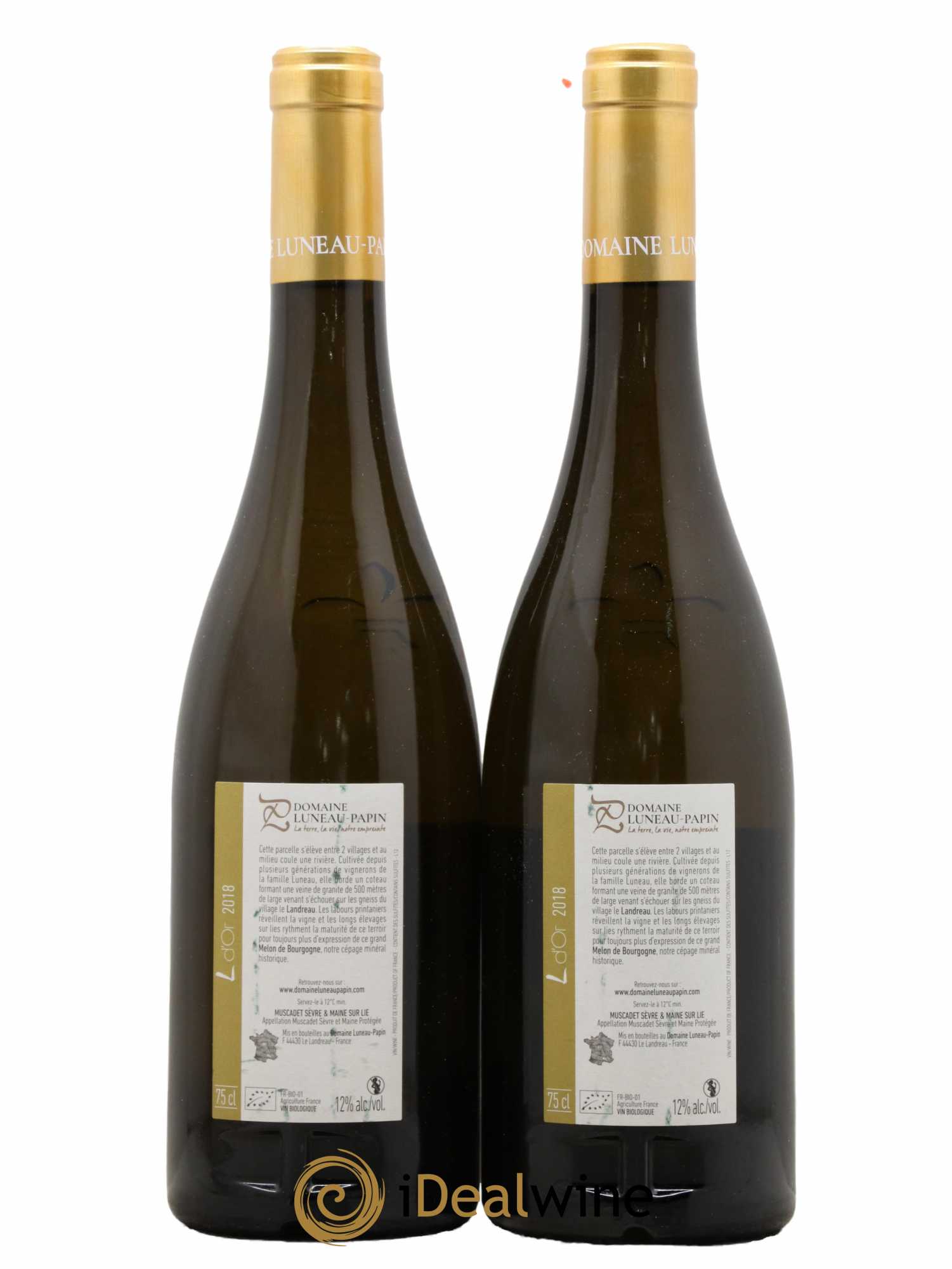 Muscadet-Sèvre-et-Maine L D'Or Luneau-Papin 2018 - Lot de 2 bouteilles - 1
