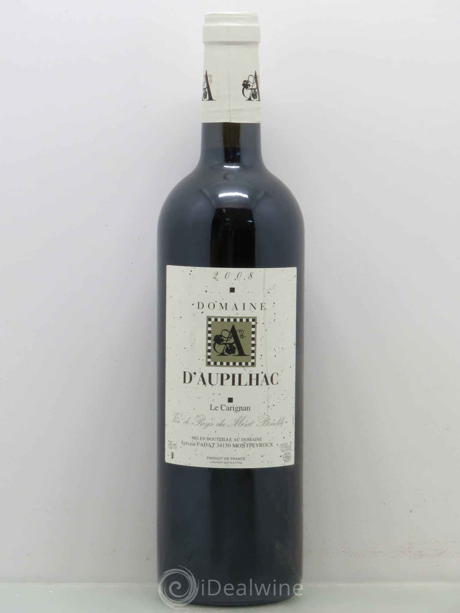 Divers Domaine d'Aupilhac Vin de Pays du Mont Baudile Le Carignan 2008 - Posten von 1 Flasche - 0