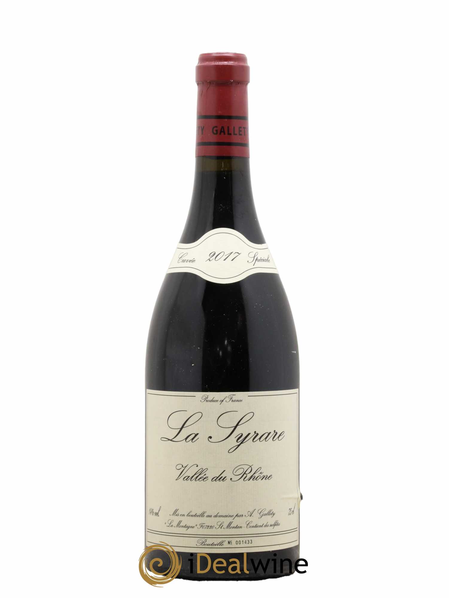 Côtes du Vivarais La Syrare Gallety (Domaine) 2017 - Lot de 1 bouteille - 0