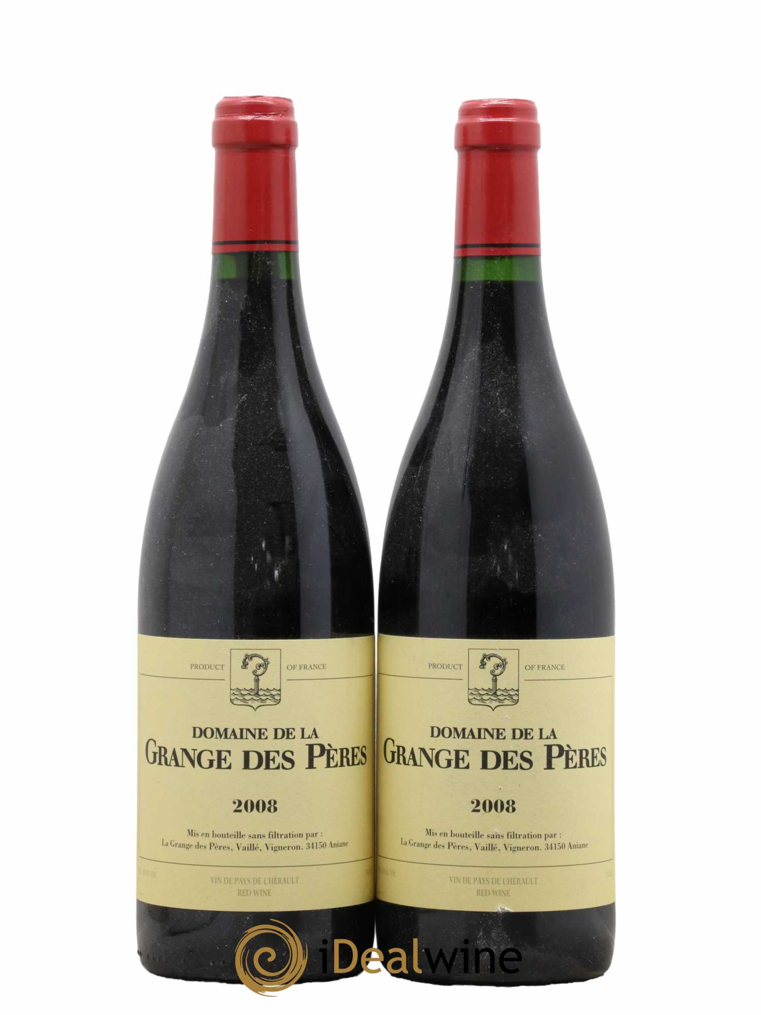 Pays d'Hérault Grange des Pères Laurent Vaillé 2008 - Lot de 2 bouteilles - 0