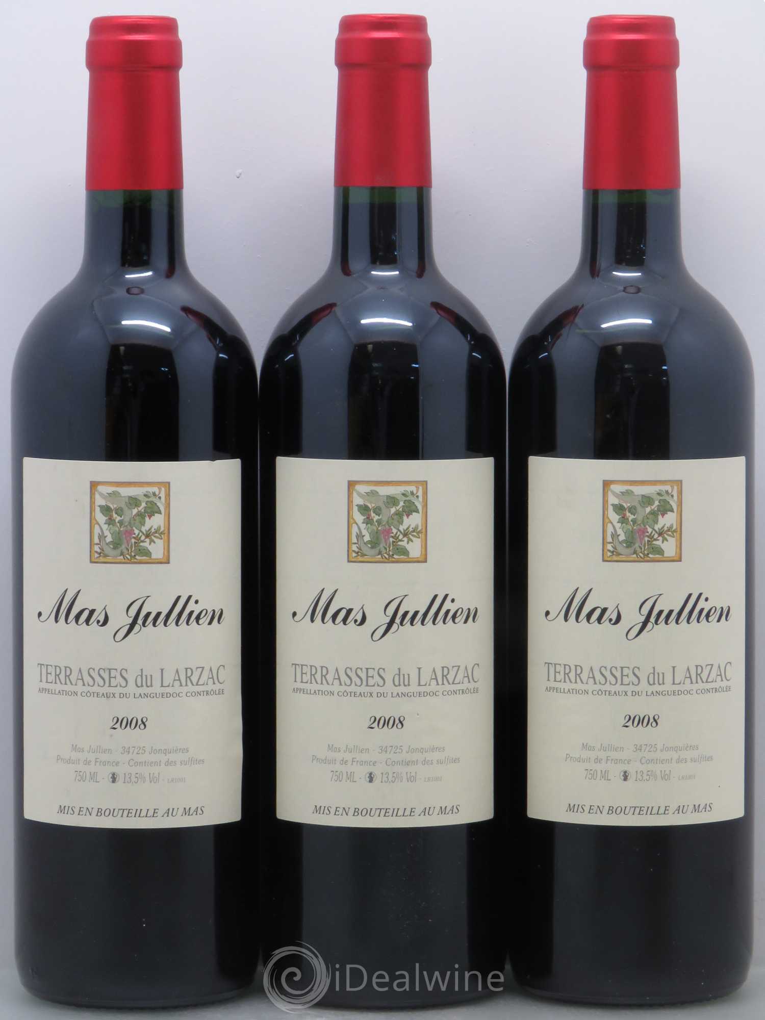 Terrasses du Larzac Mas Jullien Olivier Jullien 2008 - Lot de 3 bouteilles - 0