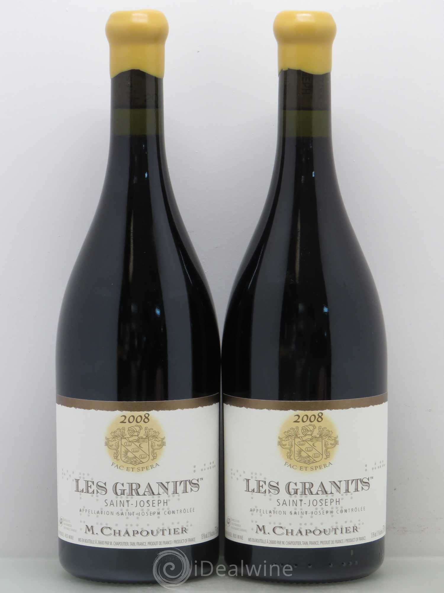 Saint-Joseph Les Granits Chapoutier 2008 - Lot de 2 bouteilles - 0