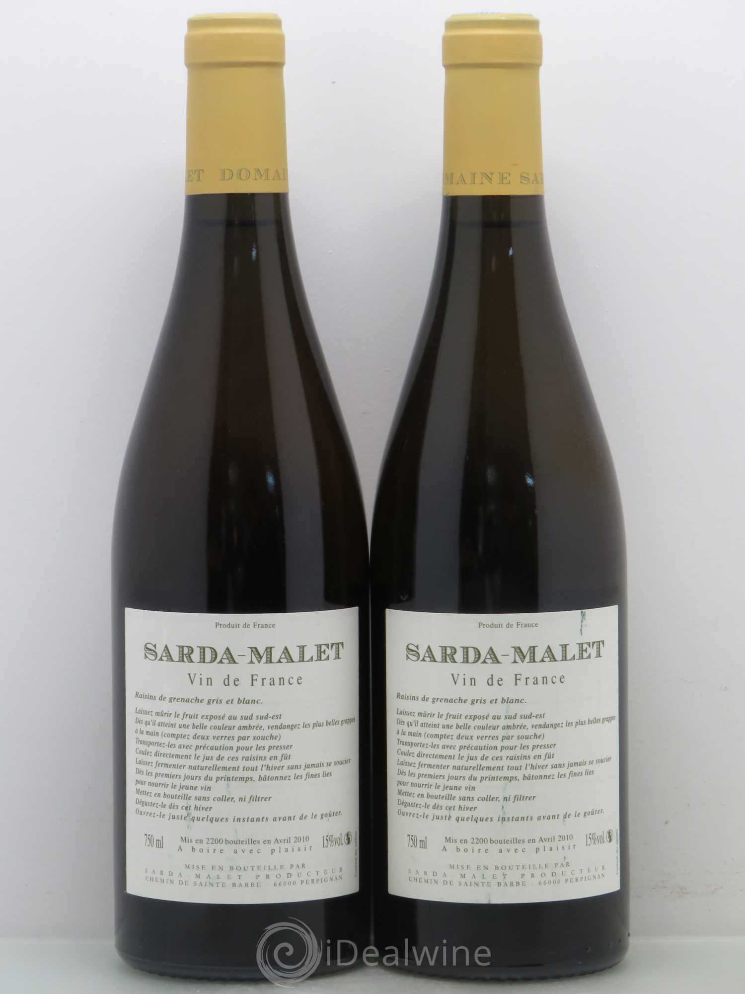 Vin de France Domaine Sarda-Malet L'Insouciant 9 - Posten von 2 Flaschen - 1