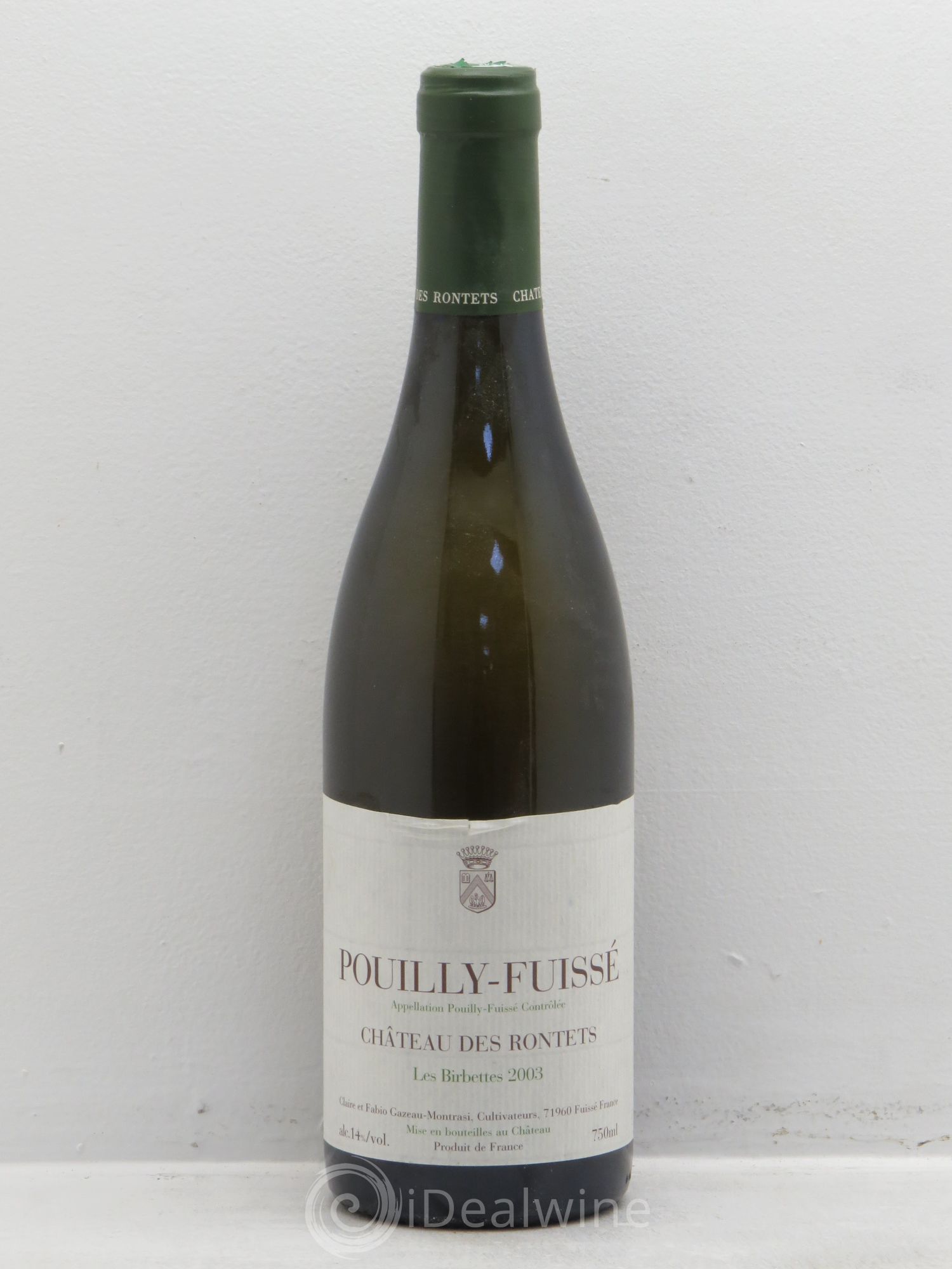 Pouilly-Fuissé Les Birbettes Château des Rontets (sans prix de réserve) 2003 - Lot de 1 bouteille - 0