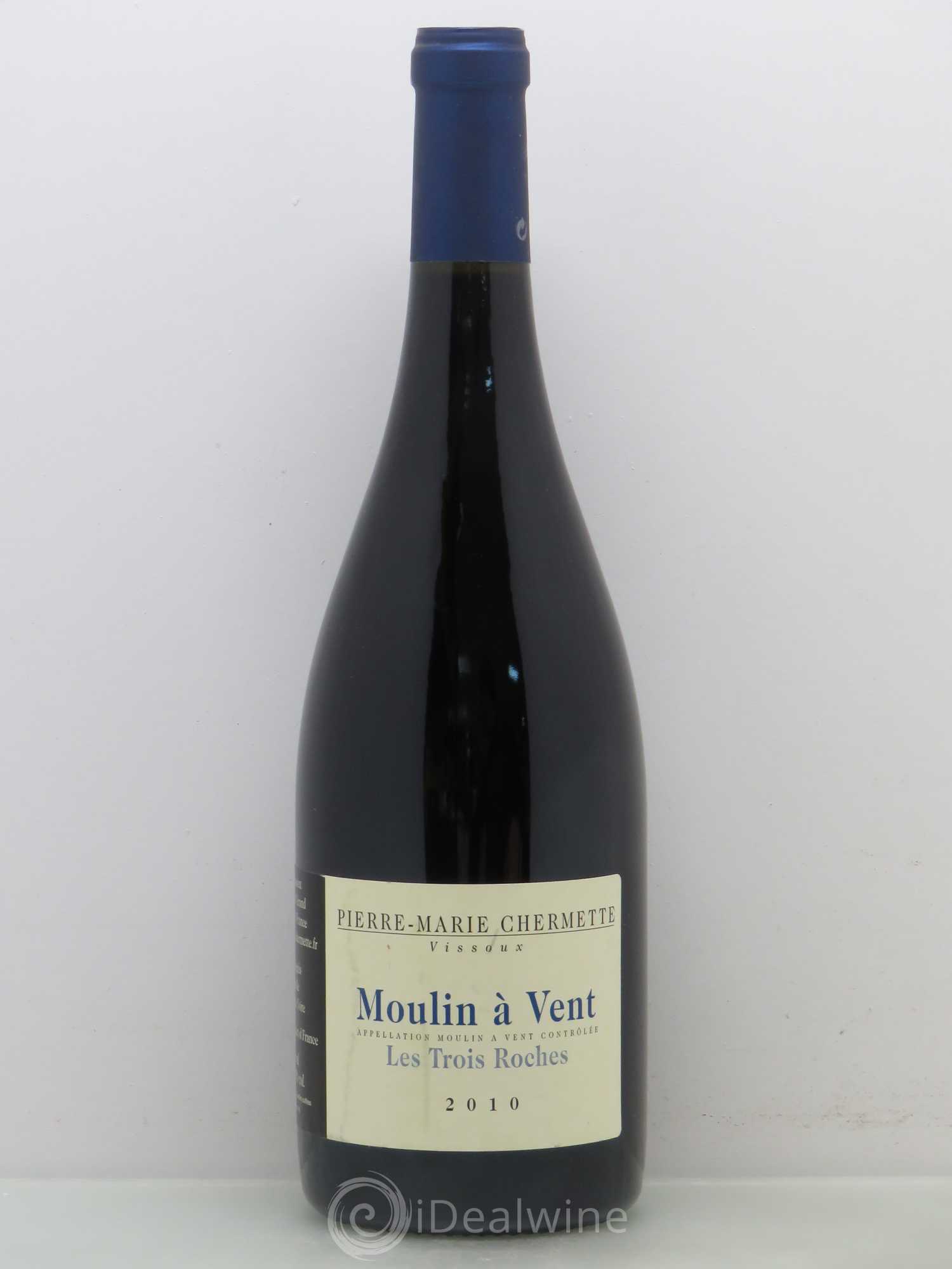 Moulin-à-Vent Les Trois Roches Domaine du Vissoux - P-M. Chermette 2010 - Lot de 1 bouteille - 0