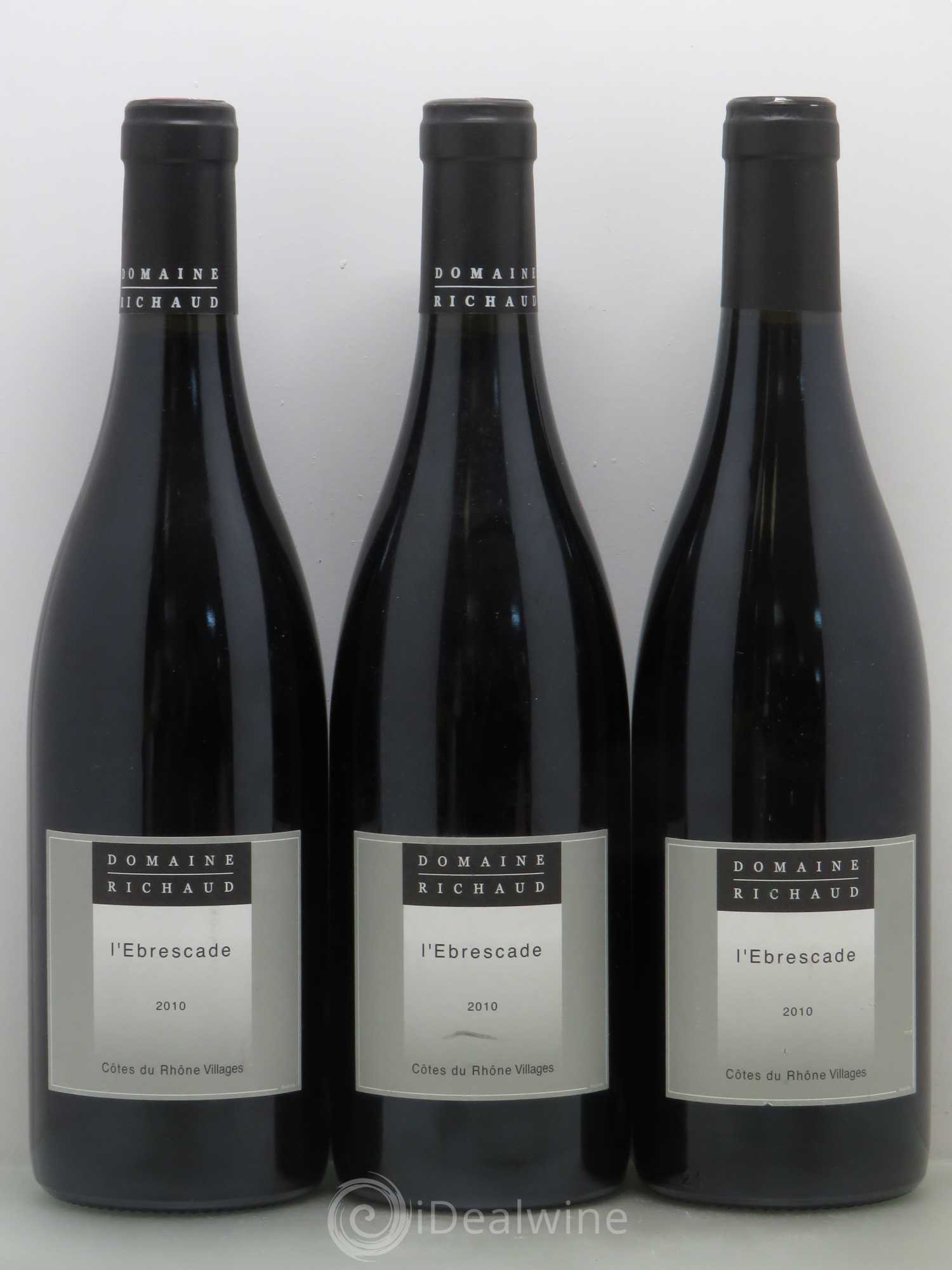 Cairanne Ebrescade Marcel Richaud 2010 - Lot de 3 bouteilles - 0